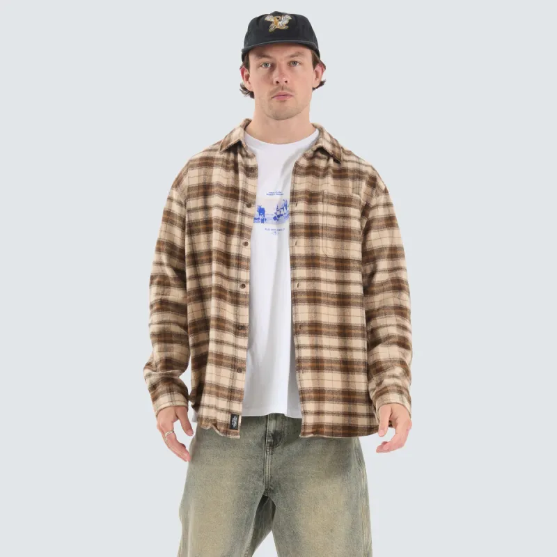 Barrio Flannel Shirt Wren sold by Neverland