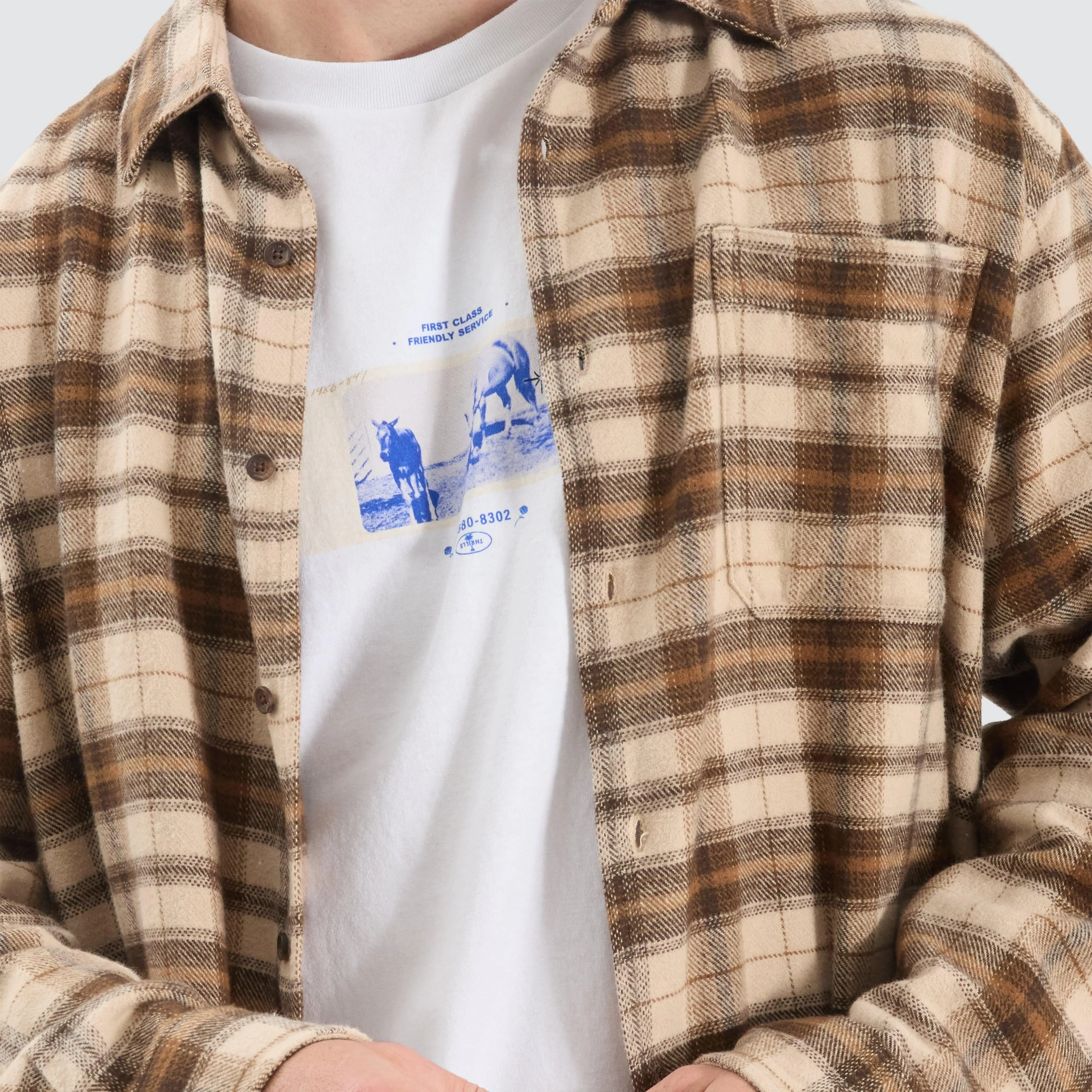 Barrio Flannel Shirt Wren sold by Neverland product image thumbnail 2