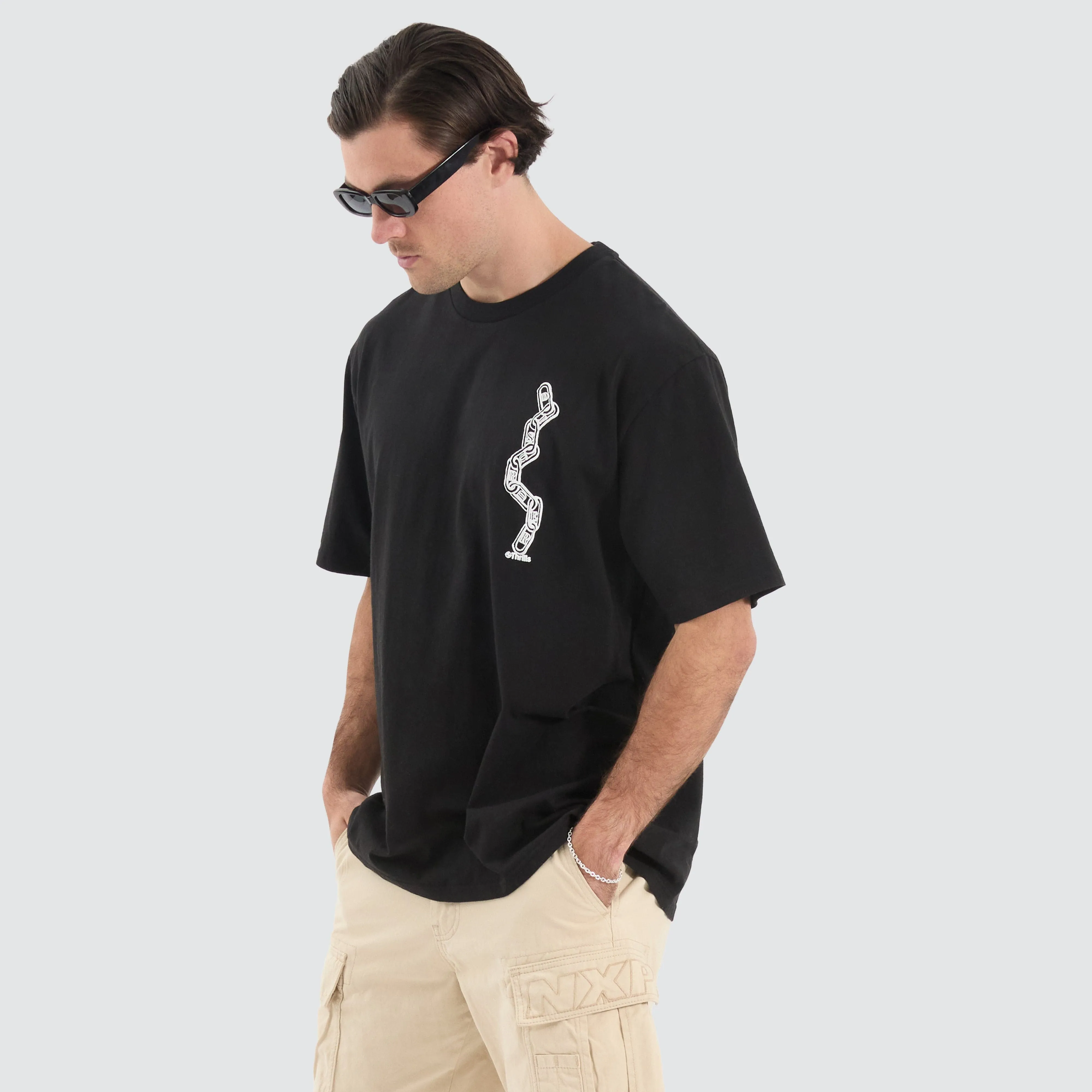 Chain Of Disorder Oversize Tee Black sold by Neverland product image thumbnail 3