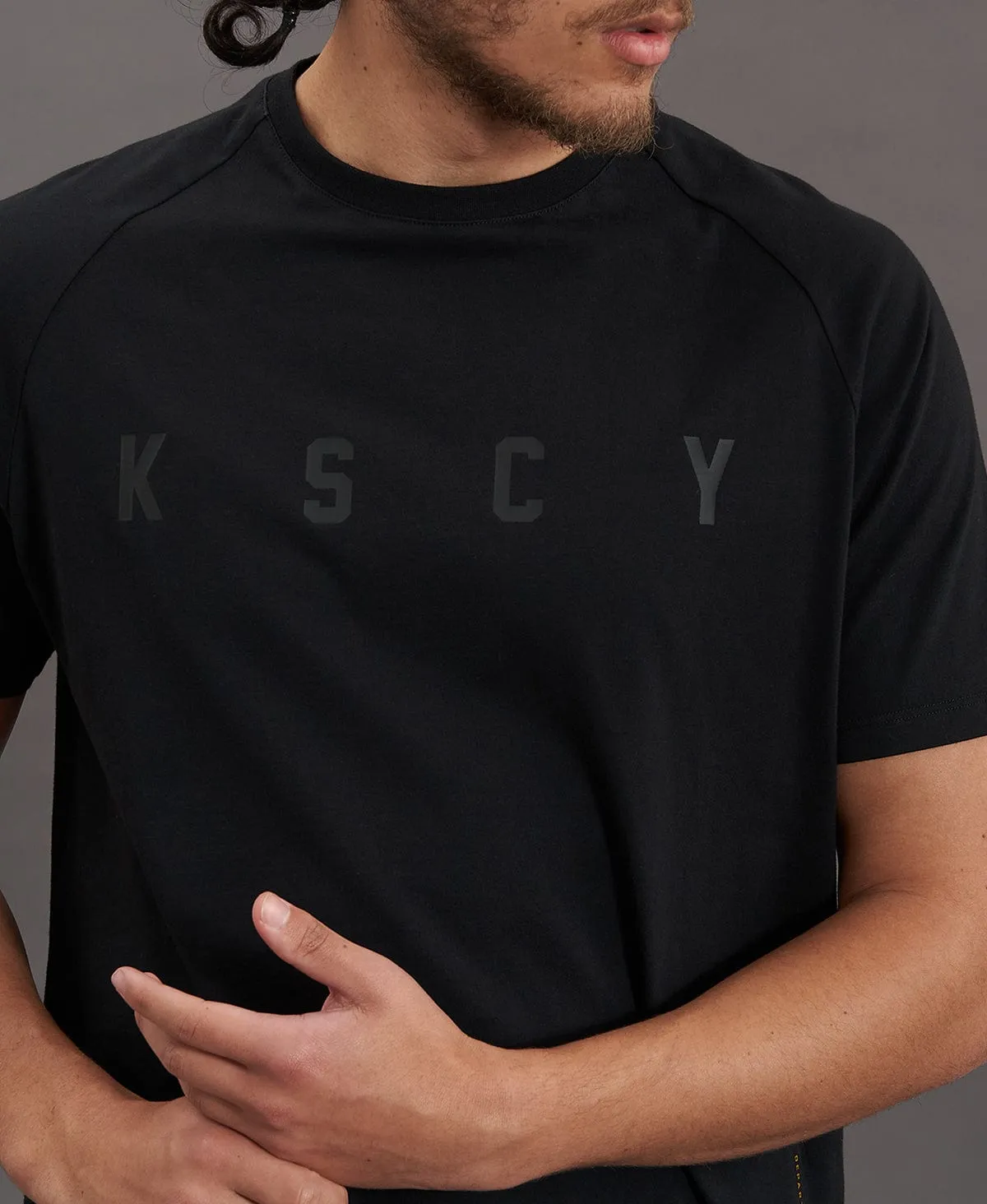 Process Raglan Curved Hem T-Shirt Jet Black sold by Neverland product image thumbnail 3