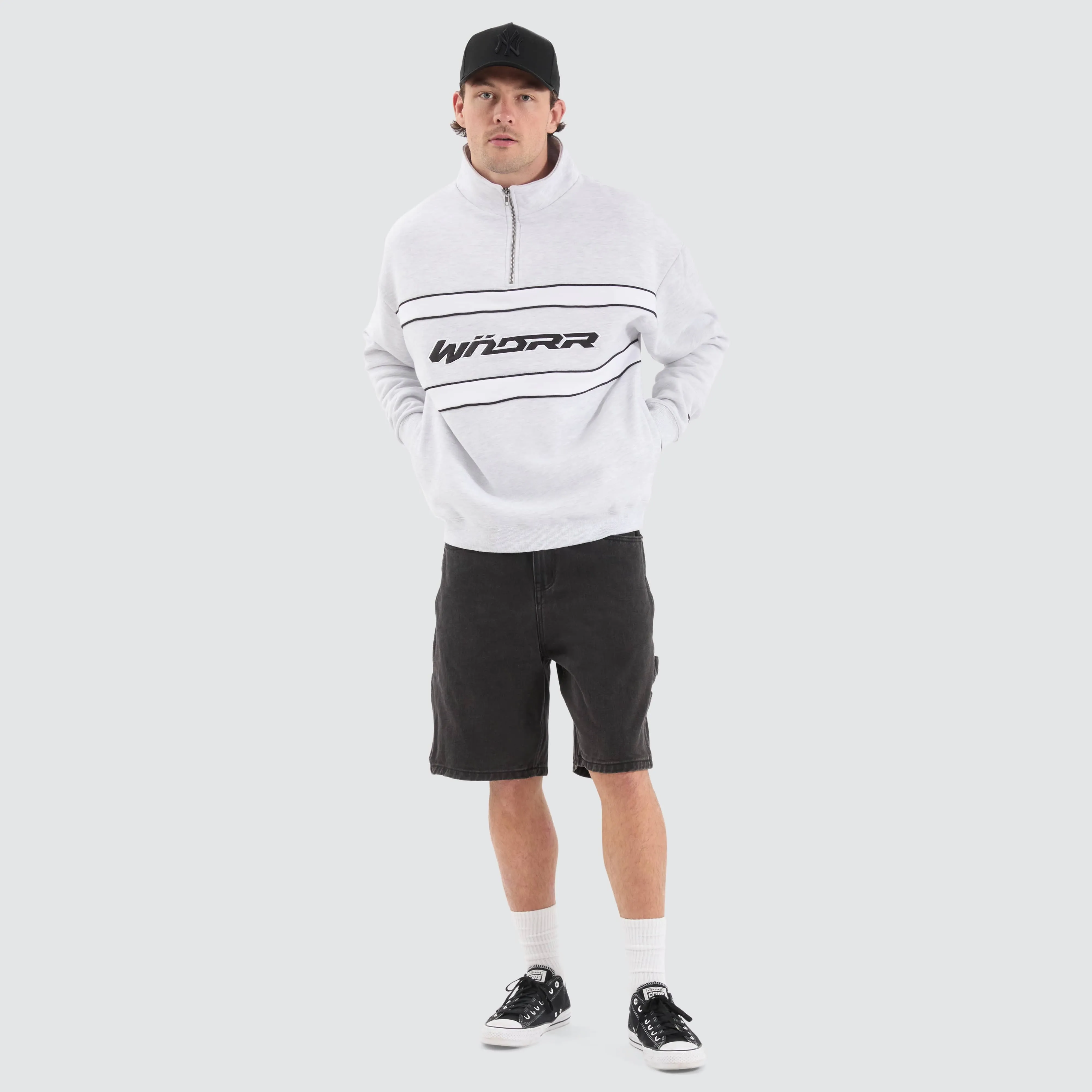 Companion 1/4 Zip Sweat White Marle sold by Neverland product image thumbnail 3