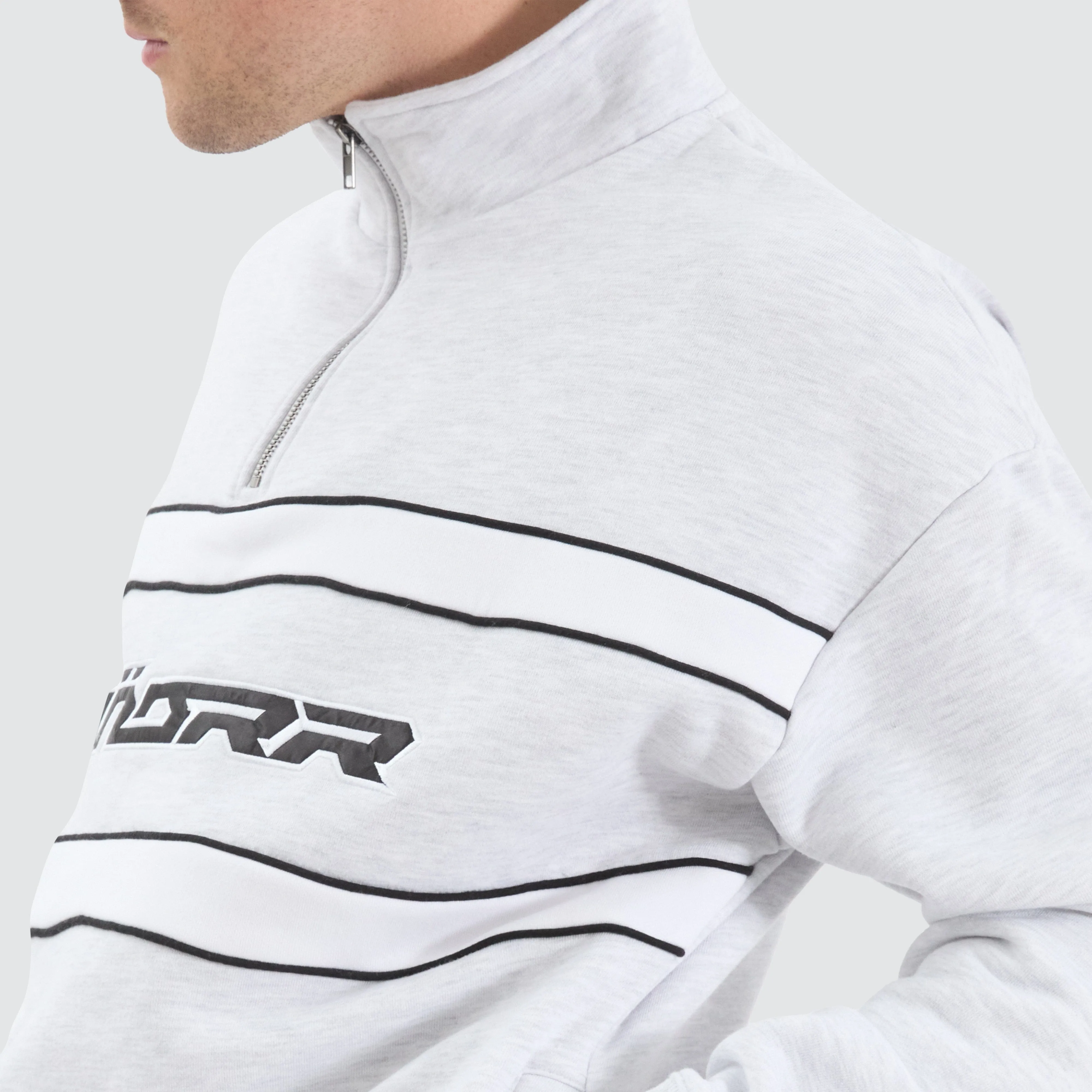 Companion 1/4 Zip Sweat White Marle sold by Neverland product image thumbnail 2