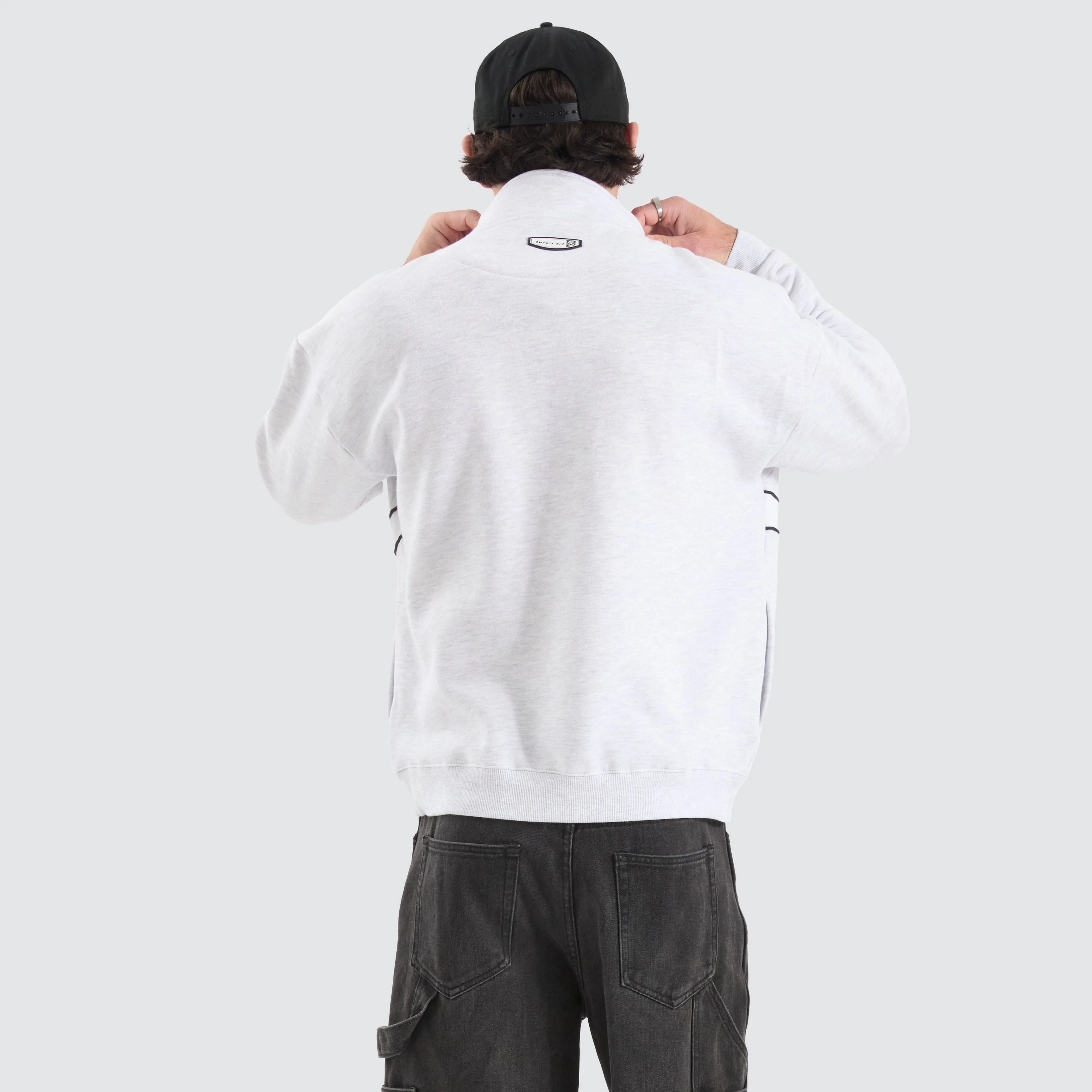 Companion 1/4 Zip Sweat White Marle sold by Neverland product image thumbnail 5