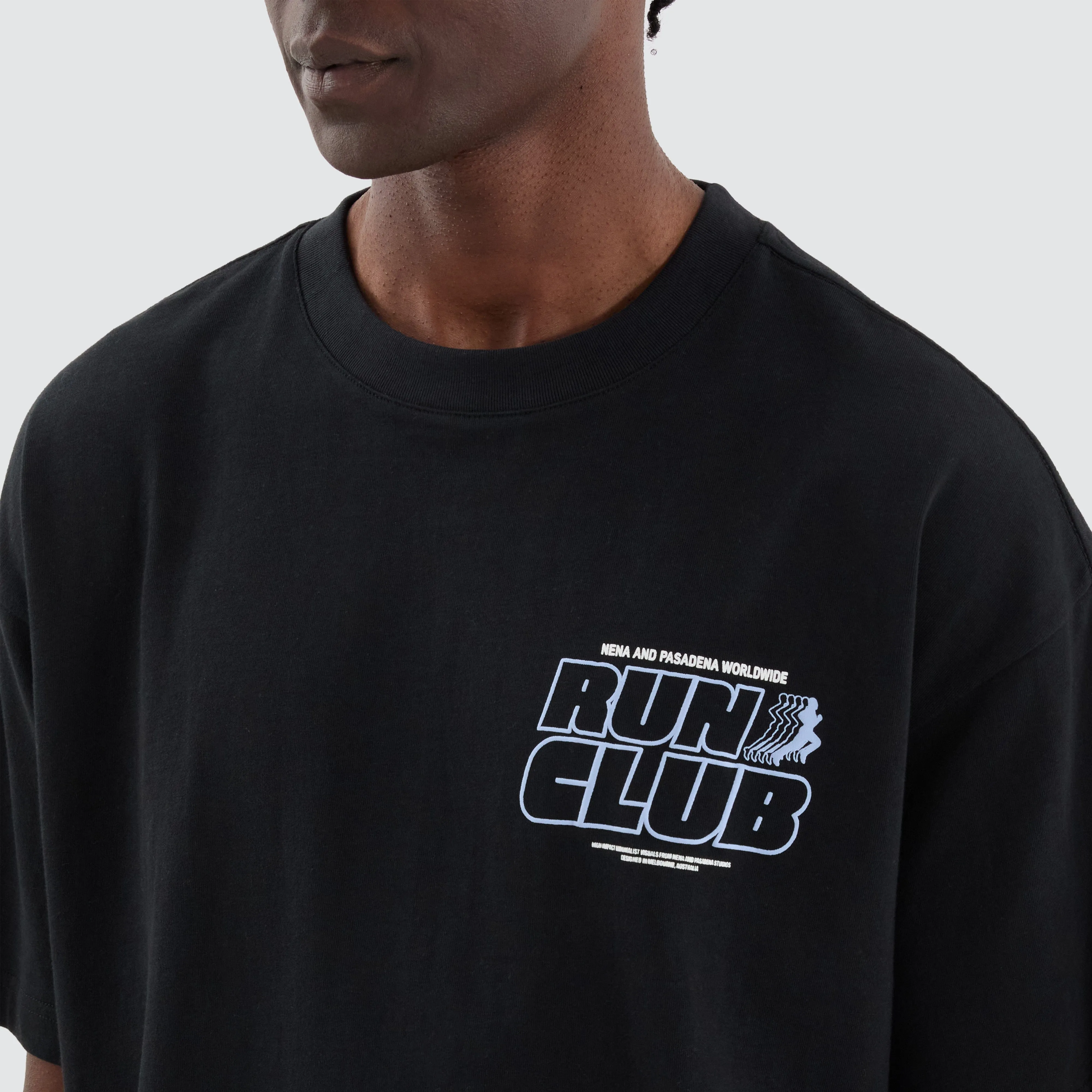 Run Club Raptor Tee Anthracite Black sold by Neverland product image thumbnail 3