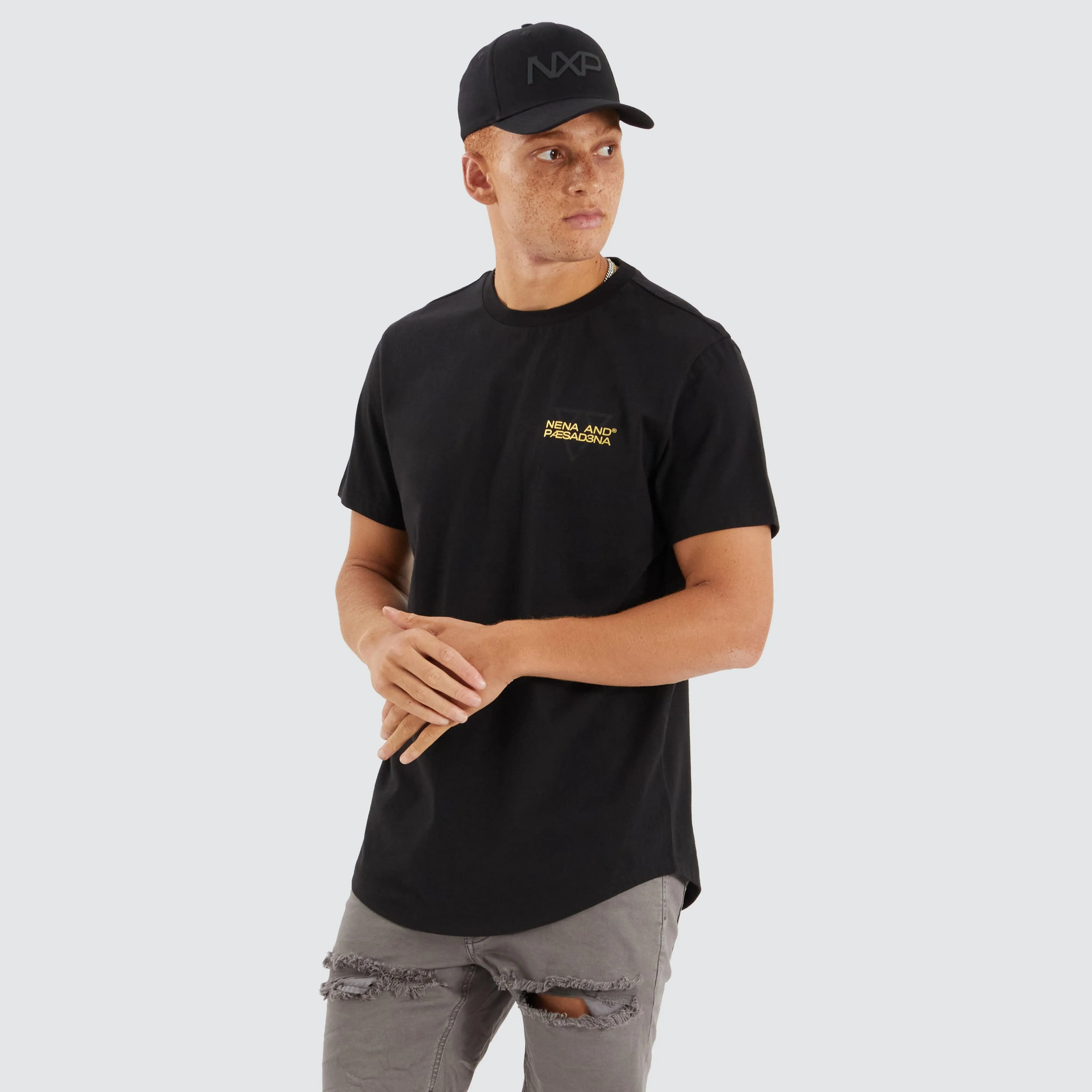 Level Dual Curved Tee Jet Black sold by Neverland product image thumbnail 2