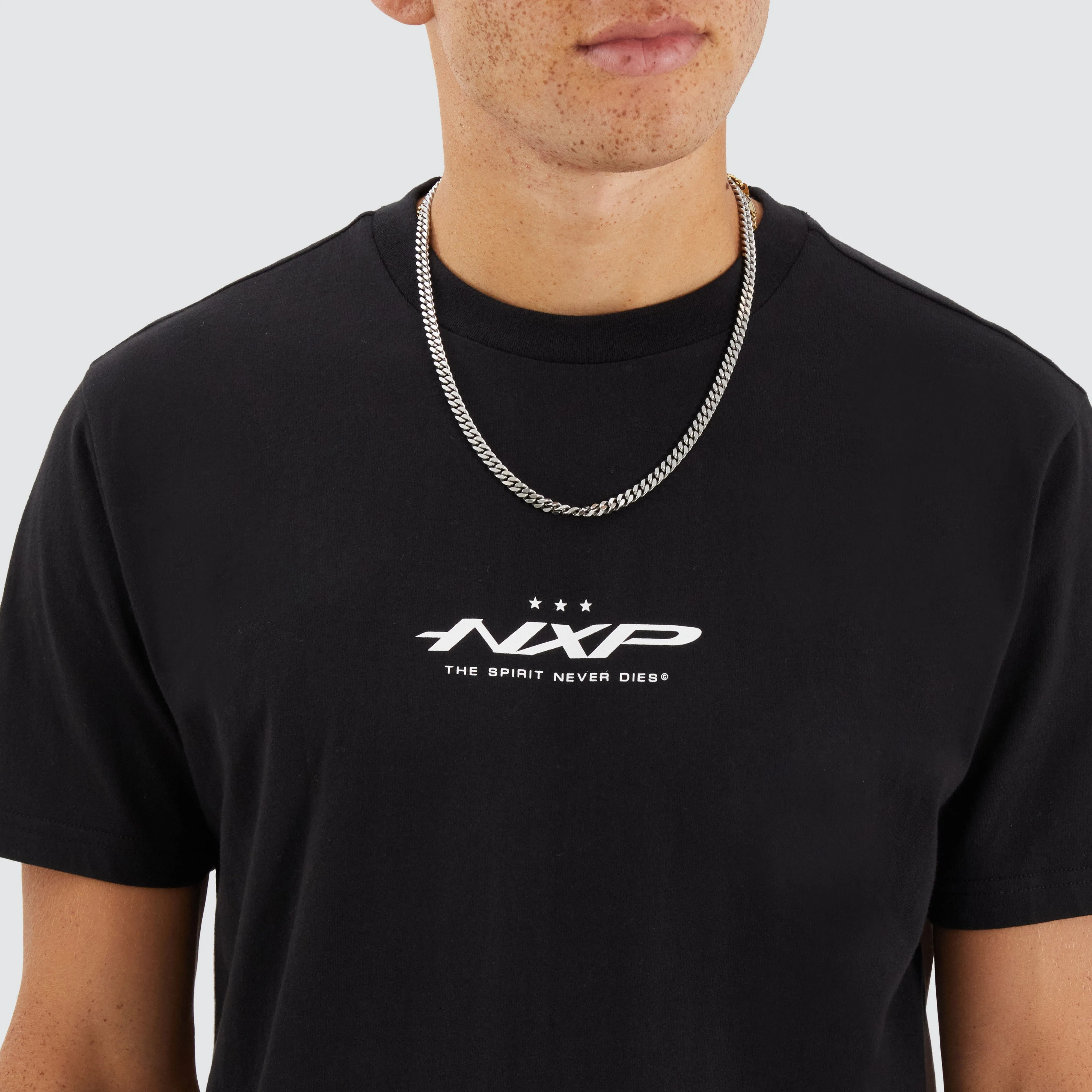 Tranquil Dual Curved Tee Jet Black sold by Neverland product image thumbnail 3