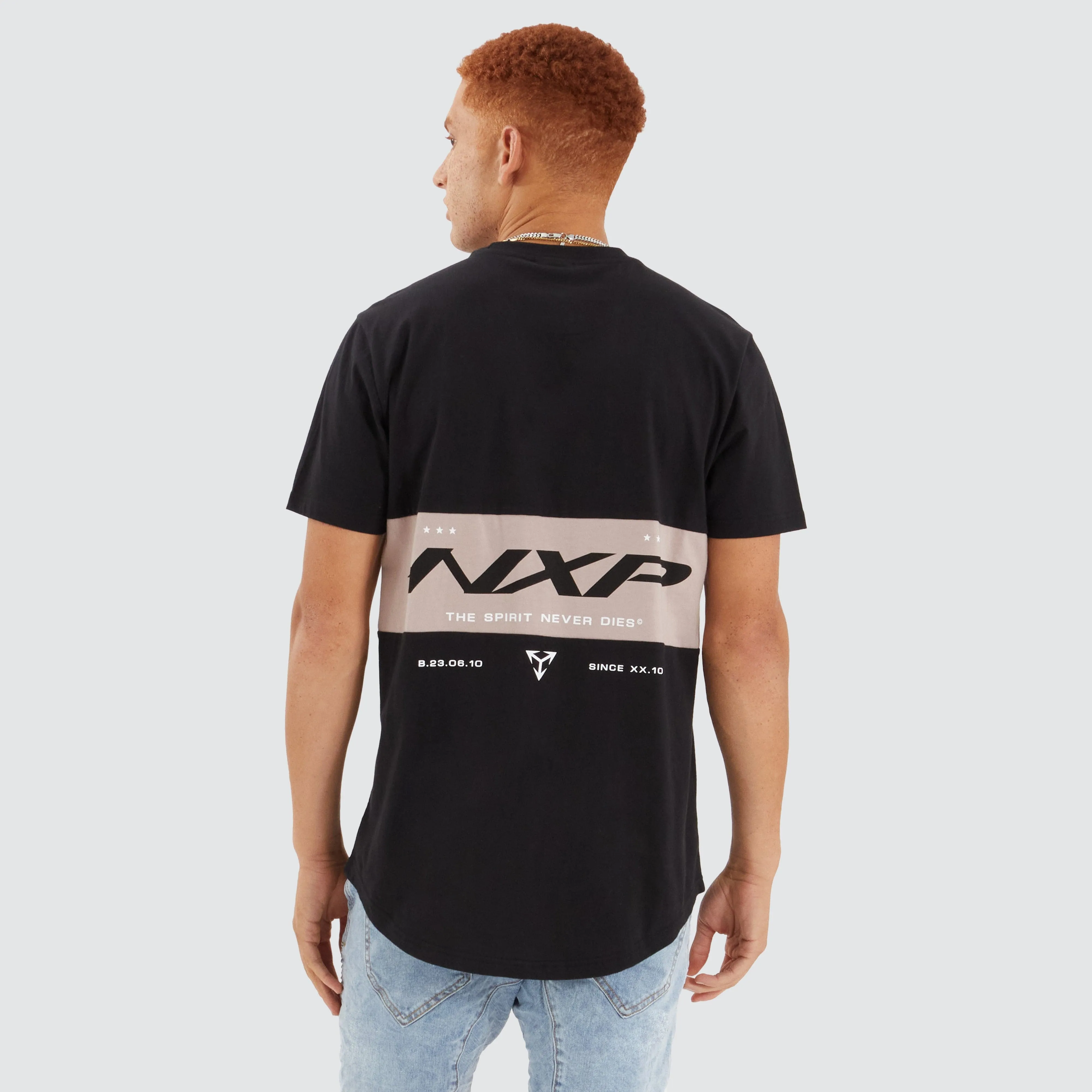 Tranquil Dual Curved Tee Jet Black sold by Neverland product image thumbnail 2