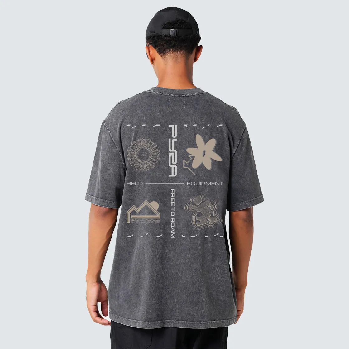 Compass Tee Vintage Black sold by Neverland