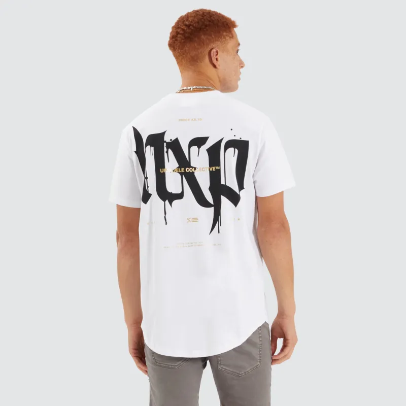 Prime Dual Curve Tee Optical White sold by Neverland