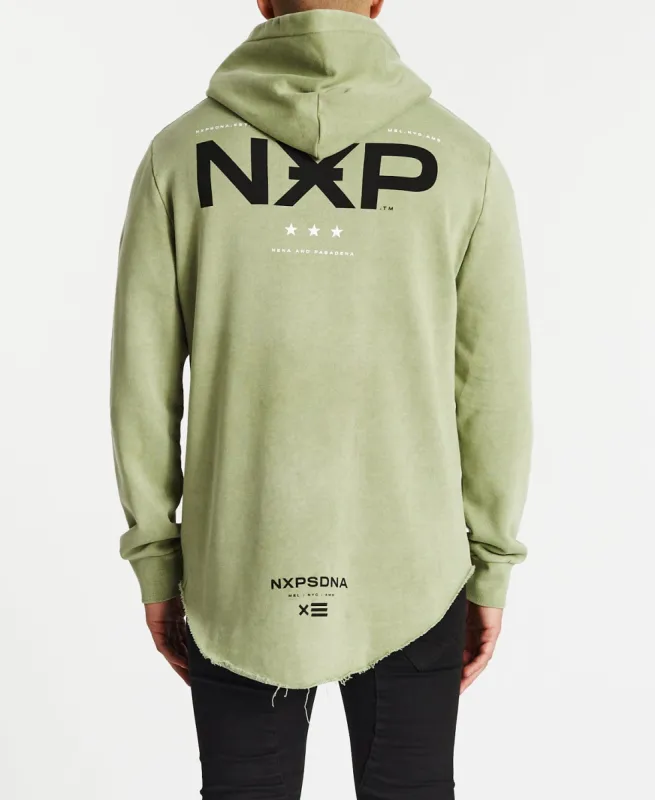 Nosebleeds Dual Curved Hoodie Pigment Tea sold by Neverland