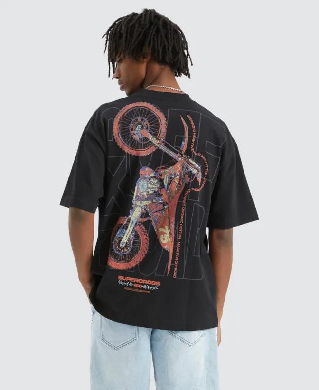 Supercross Street Fit T-Shirt Jet Black sold by Neverland