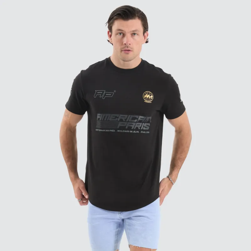 Elemental Dual Curved Tee Jet Black sold by Neverland