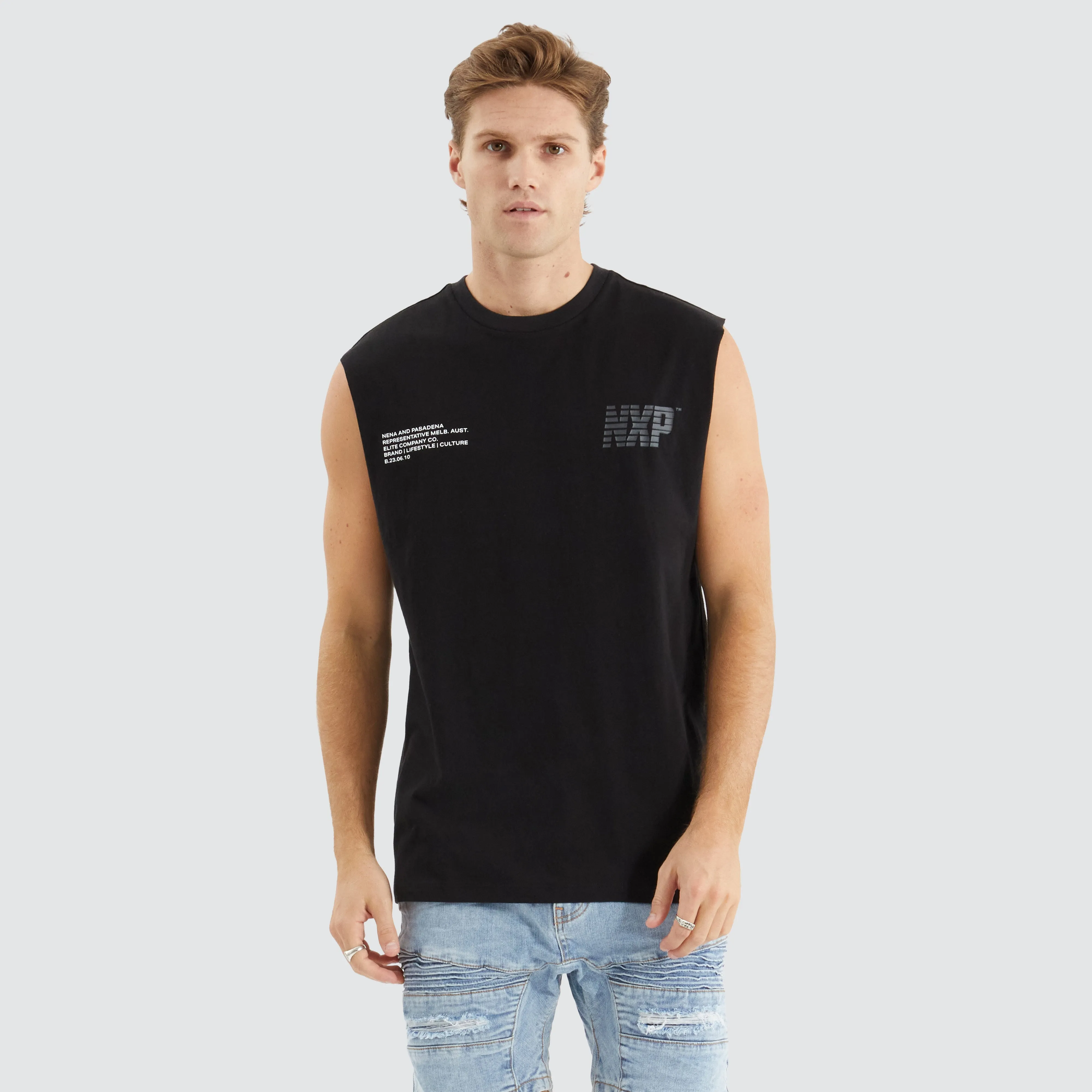 Primary Scoop Back Muscle Jet Black sold by Neverland