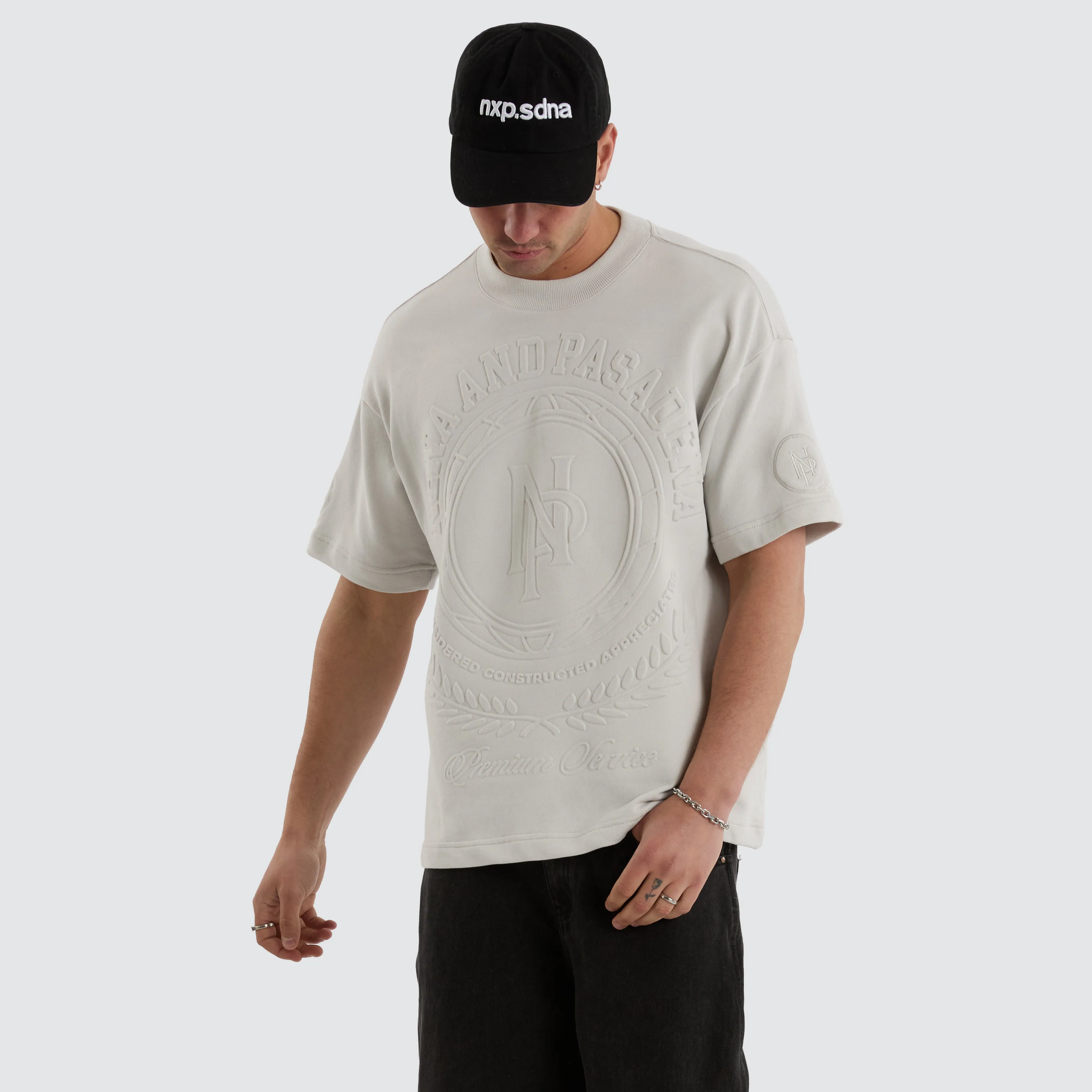 Boss Loopback Raptor Tee Glacier Grey sold by Neverland