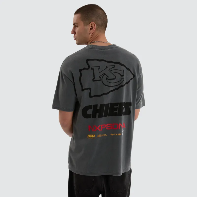 Kansas City Chiefs NFL Box Fit Tee Pigment Charcoal sold by Neverland