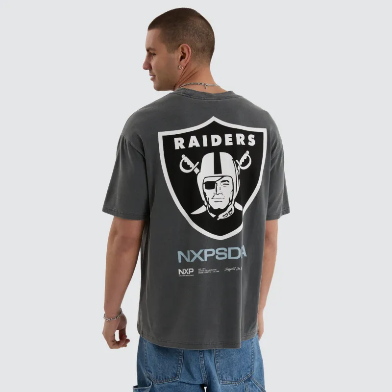 Las Vegas Raiders NFL Box Fit Tee Pigment Charcoal sold by Neverland