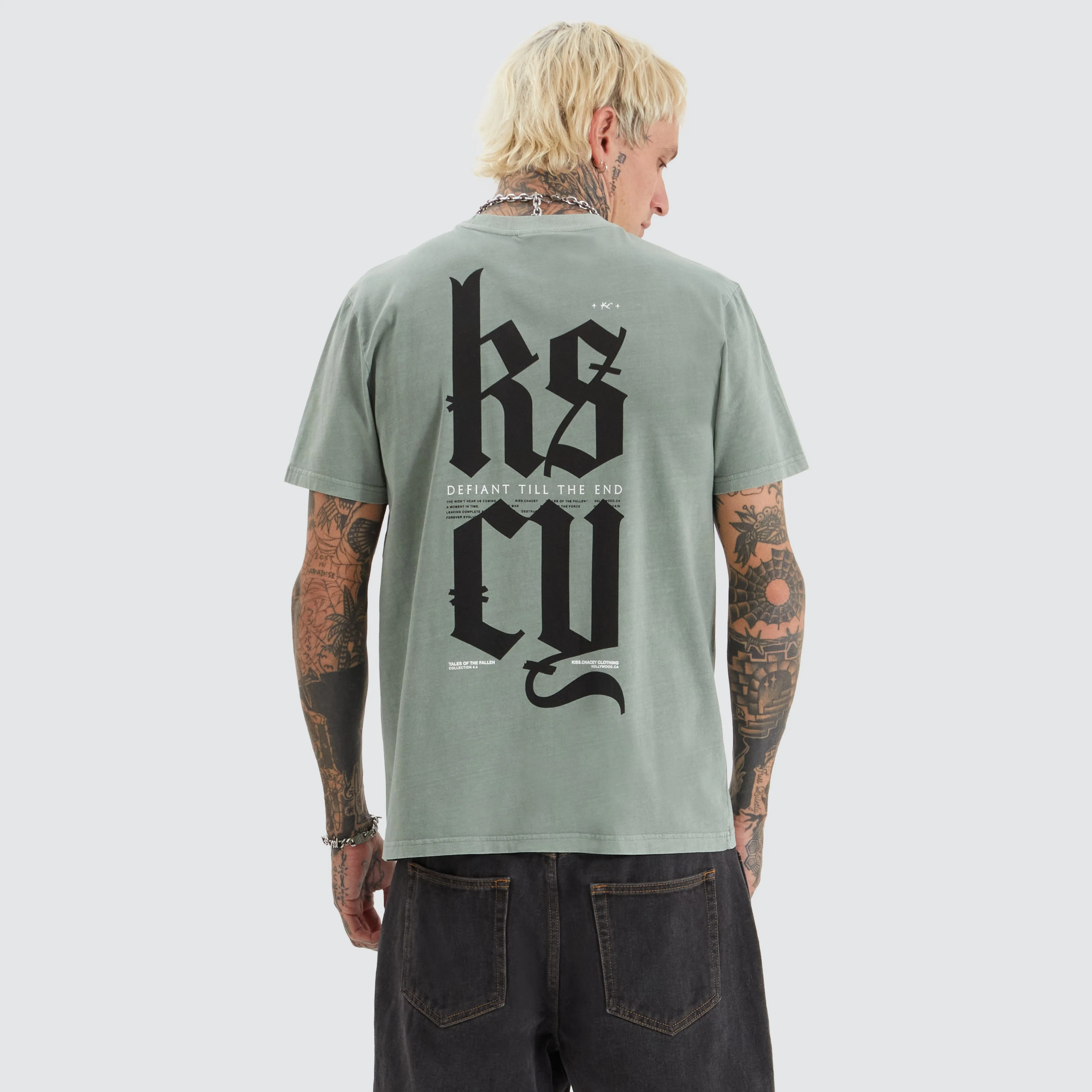 Defiant Standard Tee Pigment Slate Grey sold by Neverland