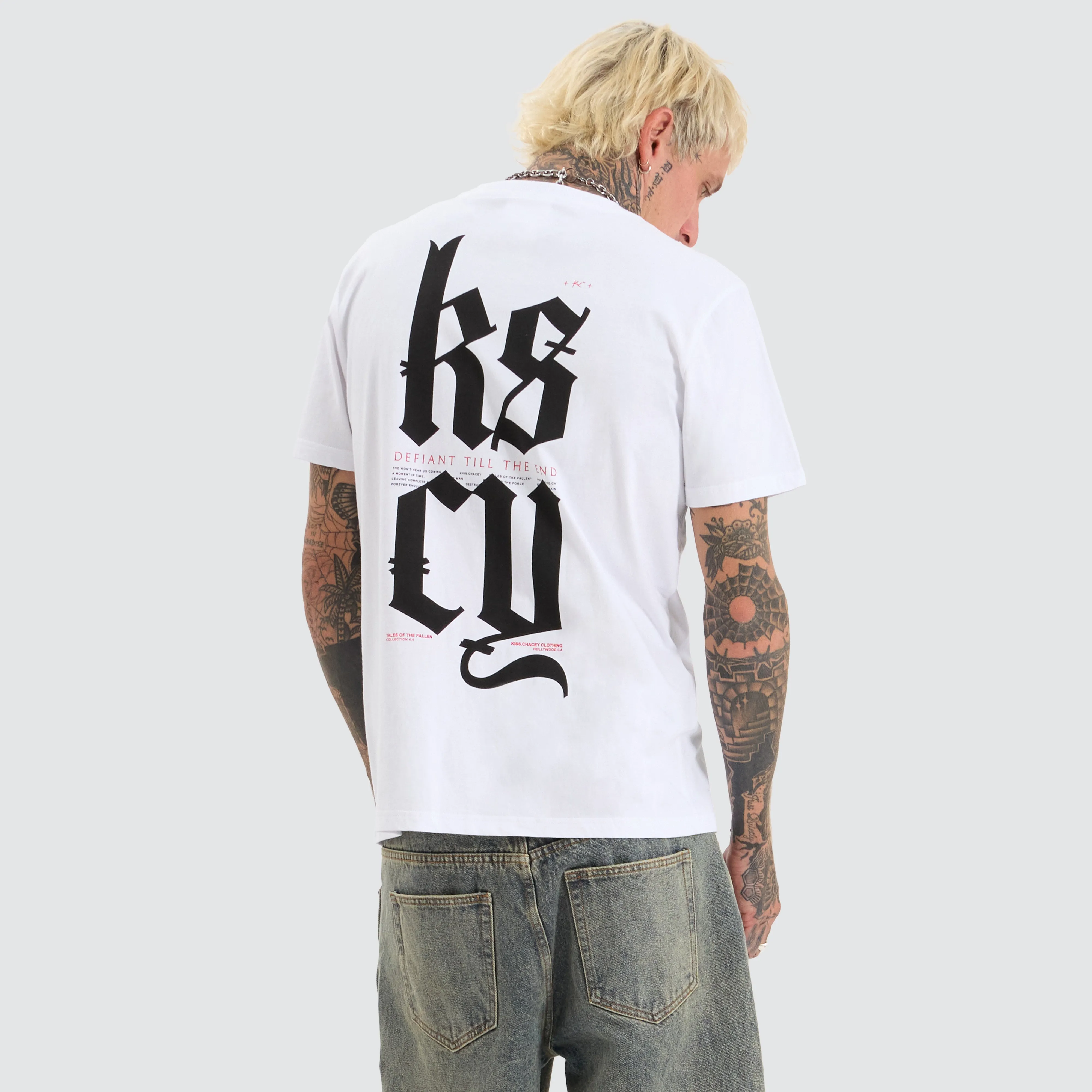 Defiant Standard Tee Optical White sold by Neverland