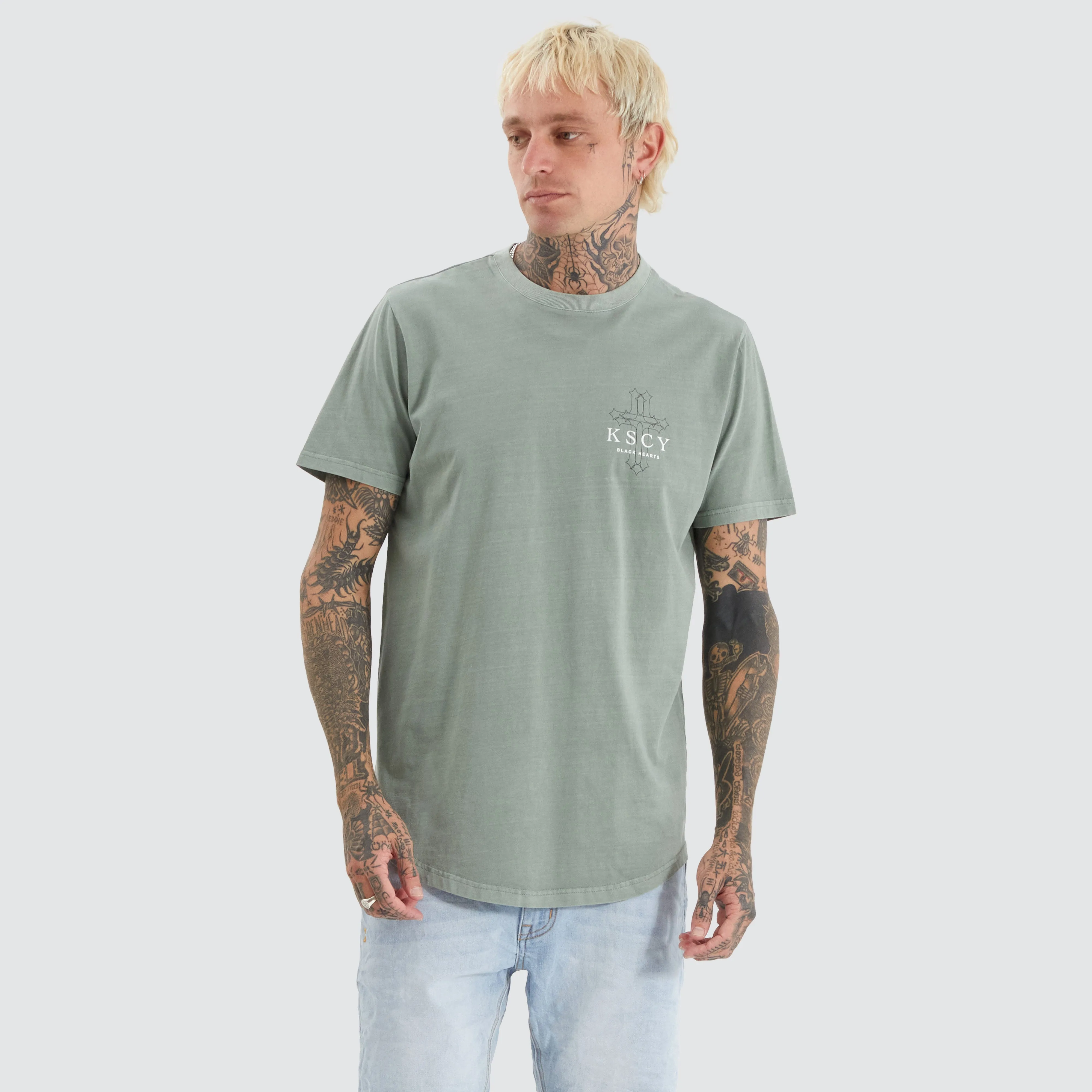 Focused Dual Curved Tee Pigment Slate Grey sold by Neverland product image thumbnail 5