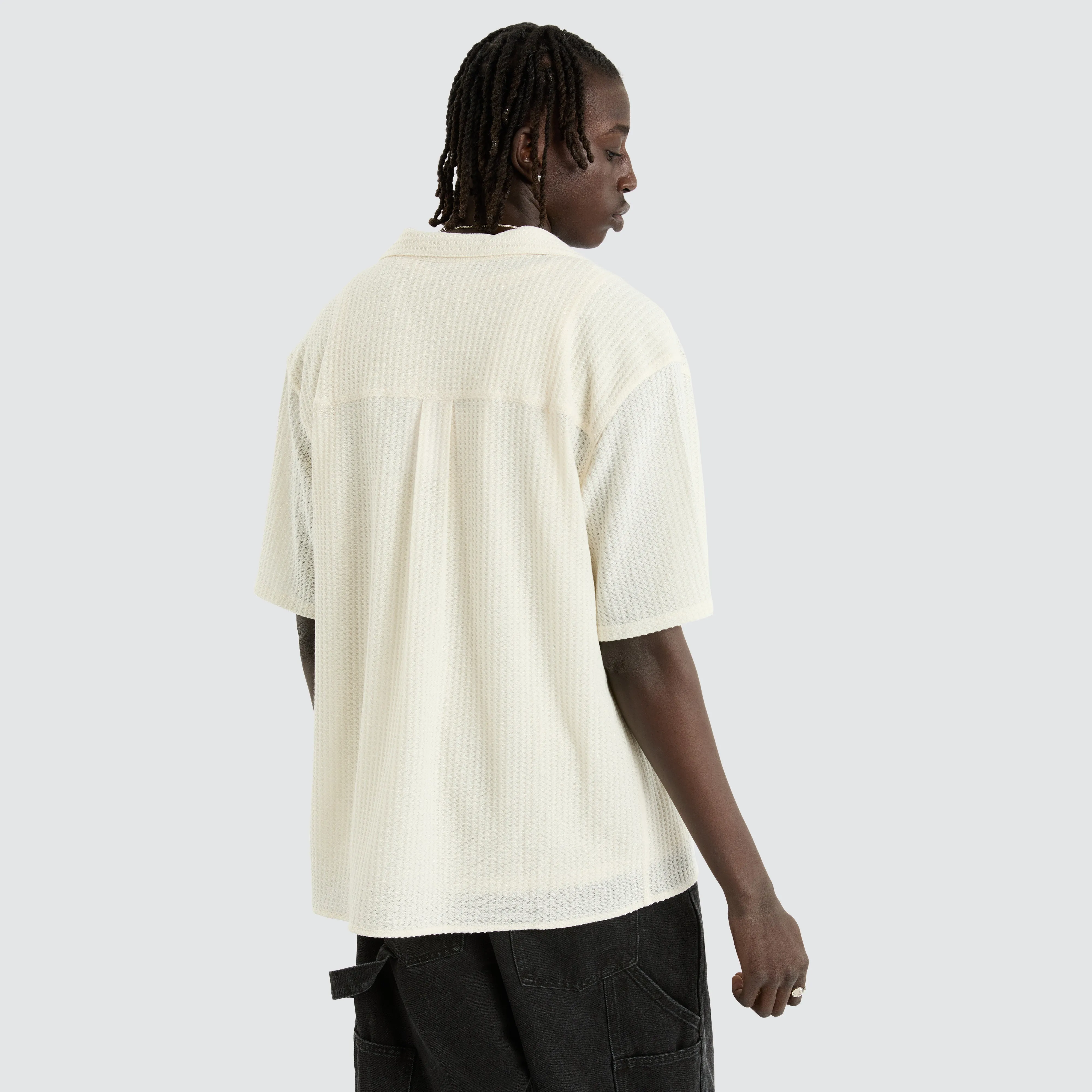 Byron Knit Resort Crop Shirt Natural White sold by Neverland product image thumbnail 5