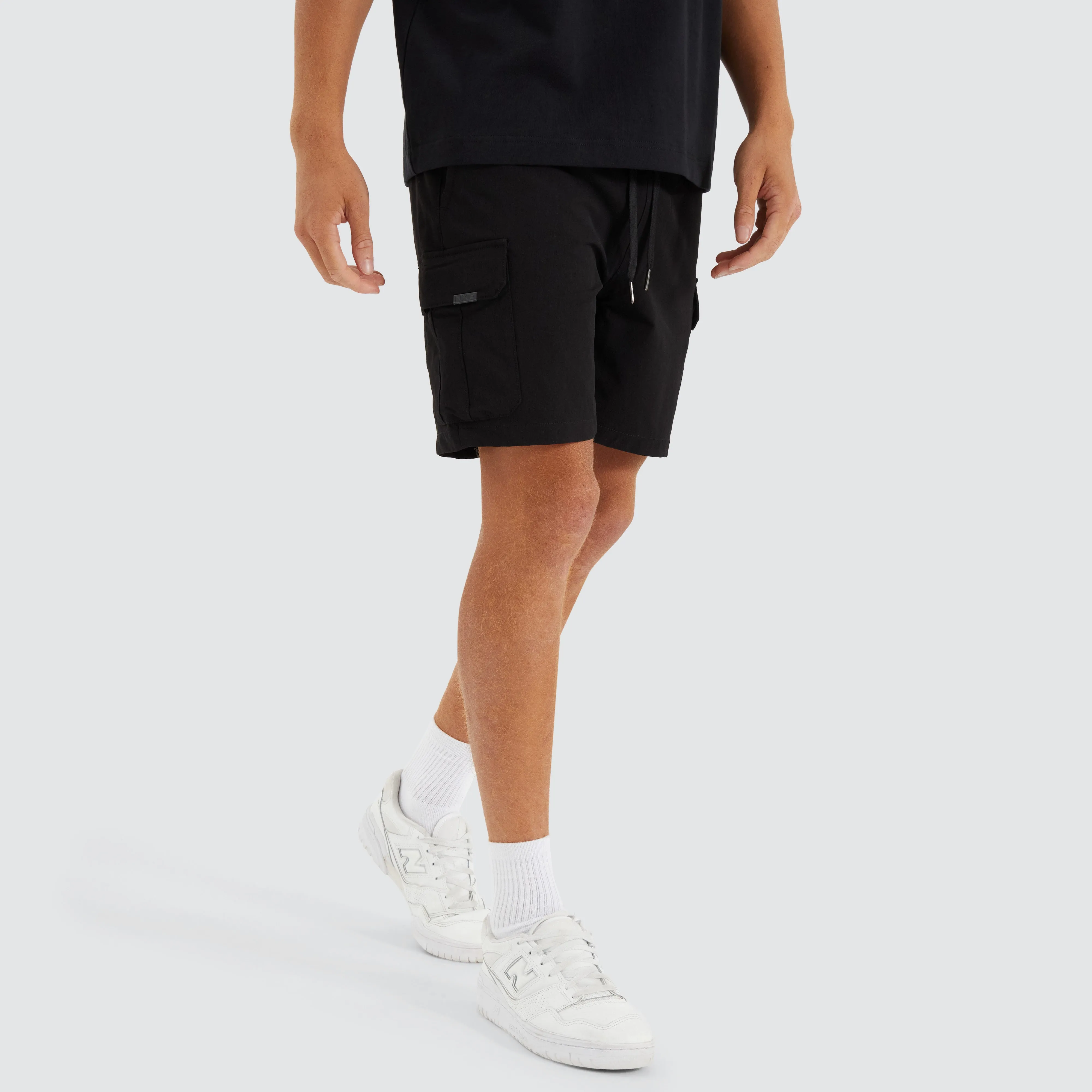 S150 Slim Stretch Cargo Short Black sold by Neverland product image thumbnail 4