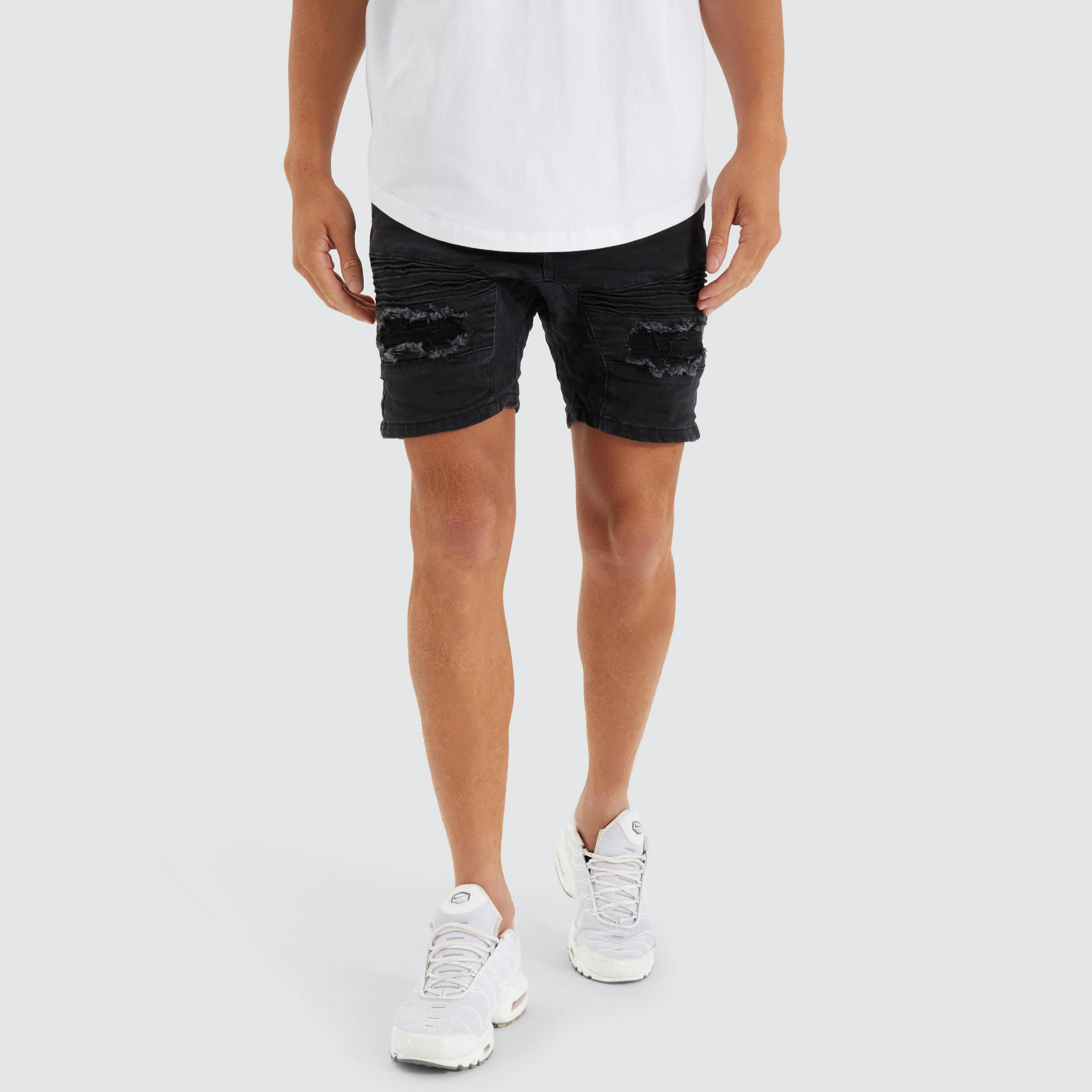 Viper Denim Short Black sold by Neverland