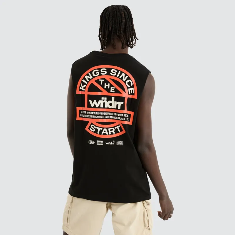 High Sign Muscle Top Black sold by Neverland