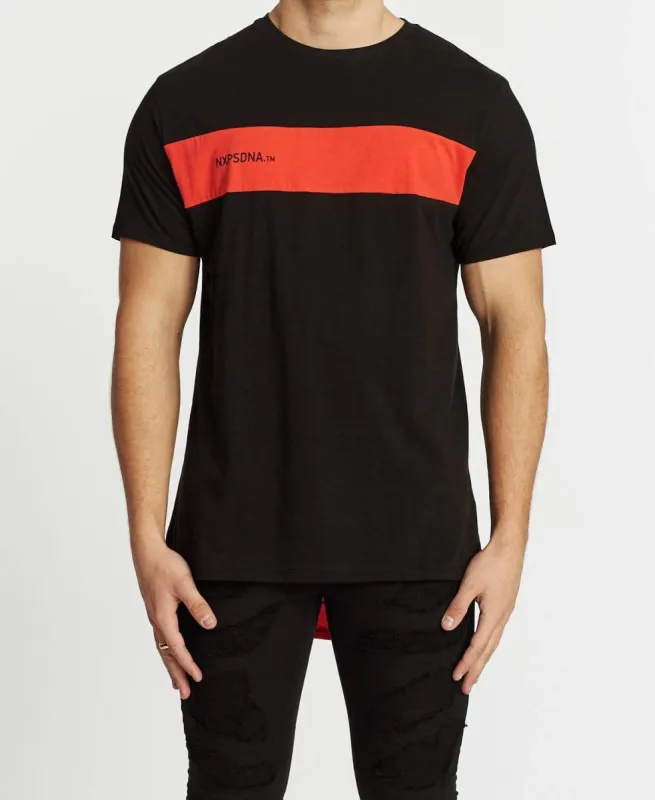 Panorama Cape Back T-Shirt Jet Black sold by Neverland