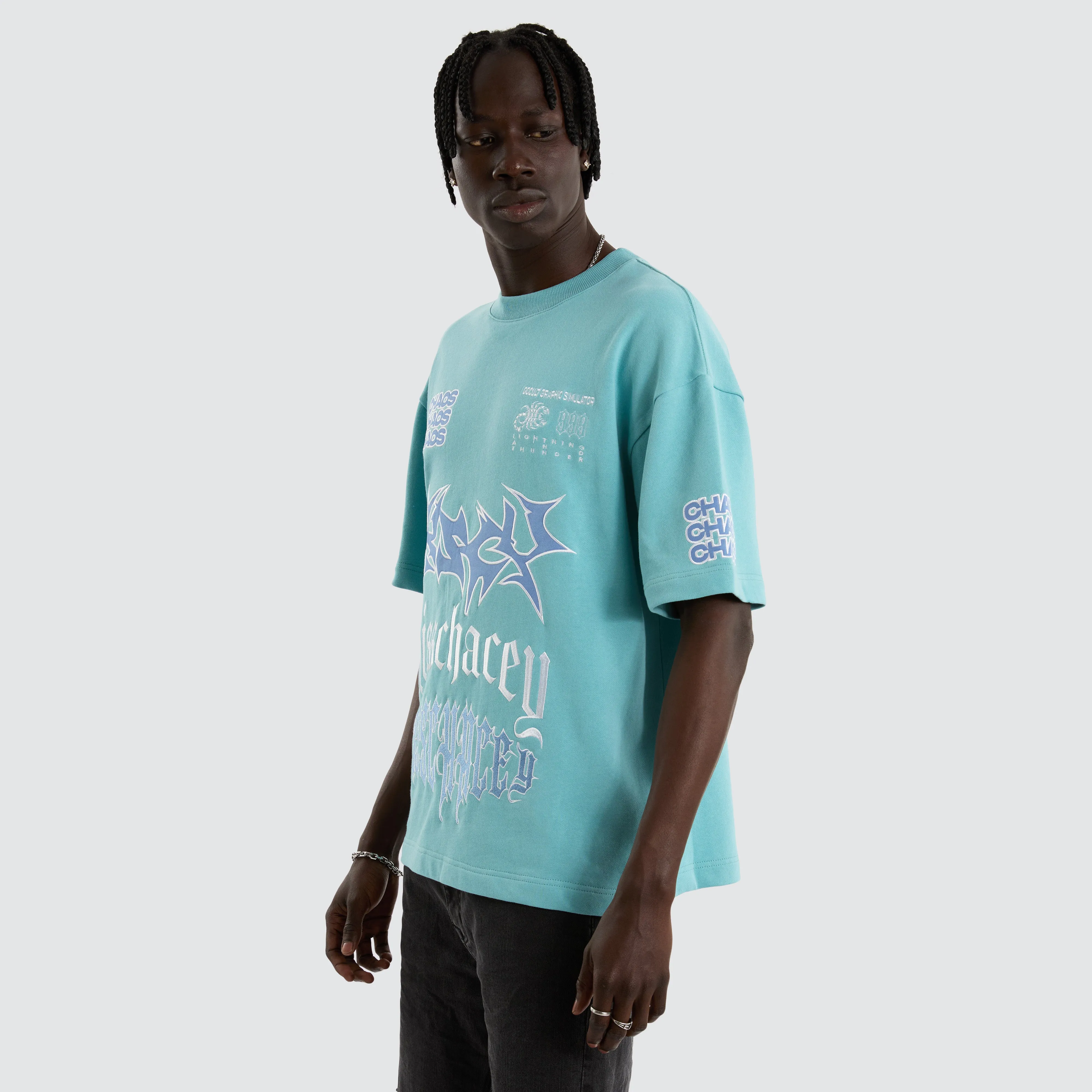 Posse Loopback Street Tee Teal sold by Neverland product image thumbnail 3