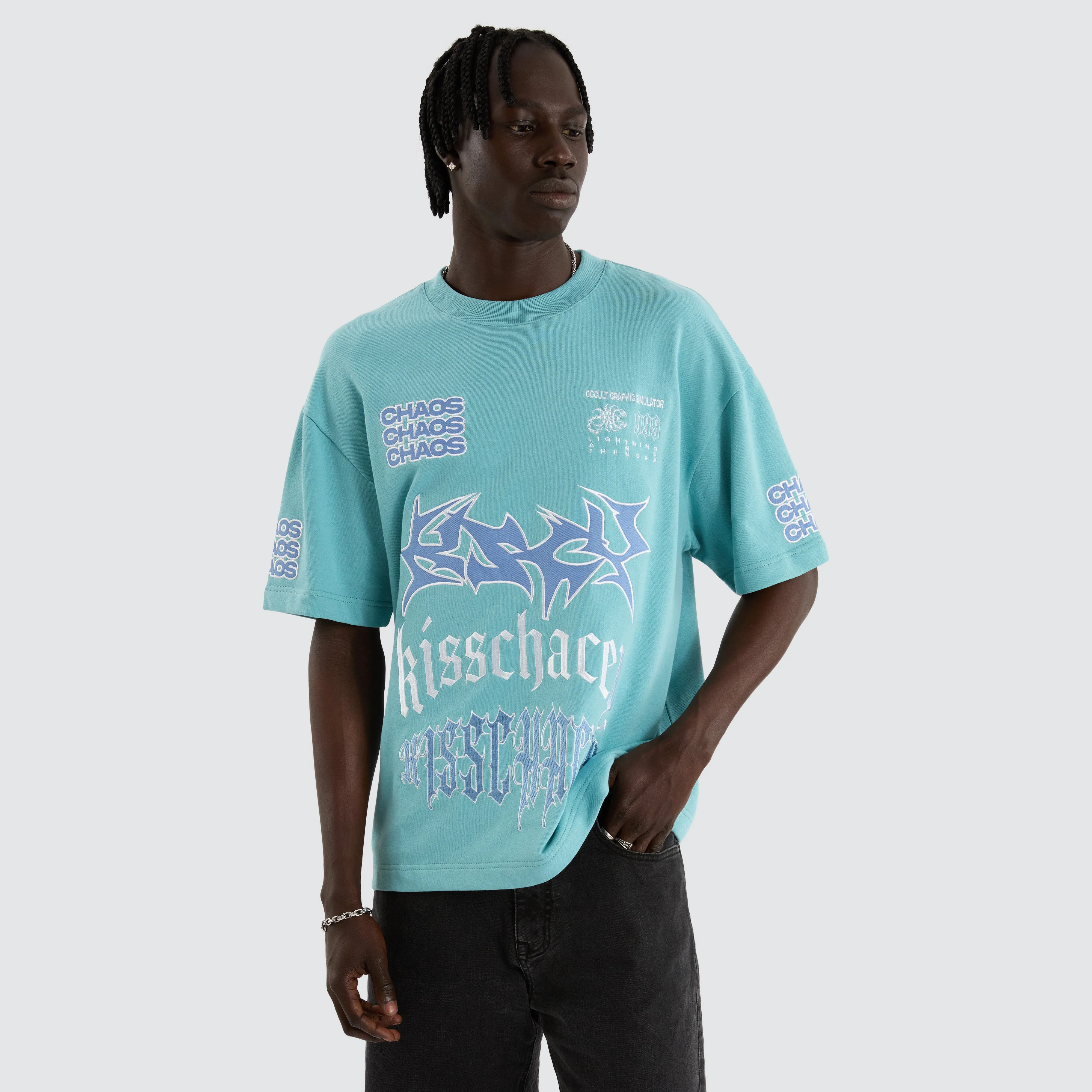 Posse Loopback Street Tee Teal sold by Neverland