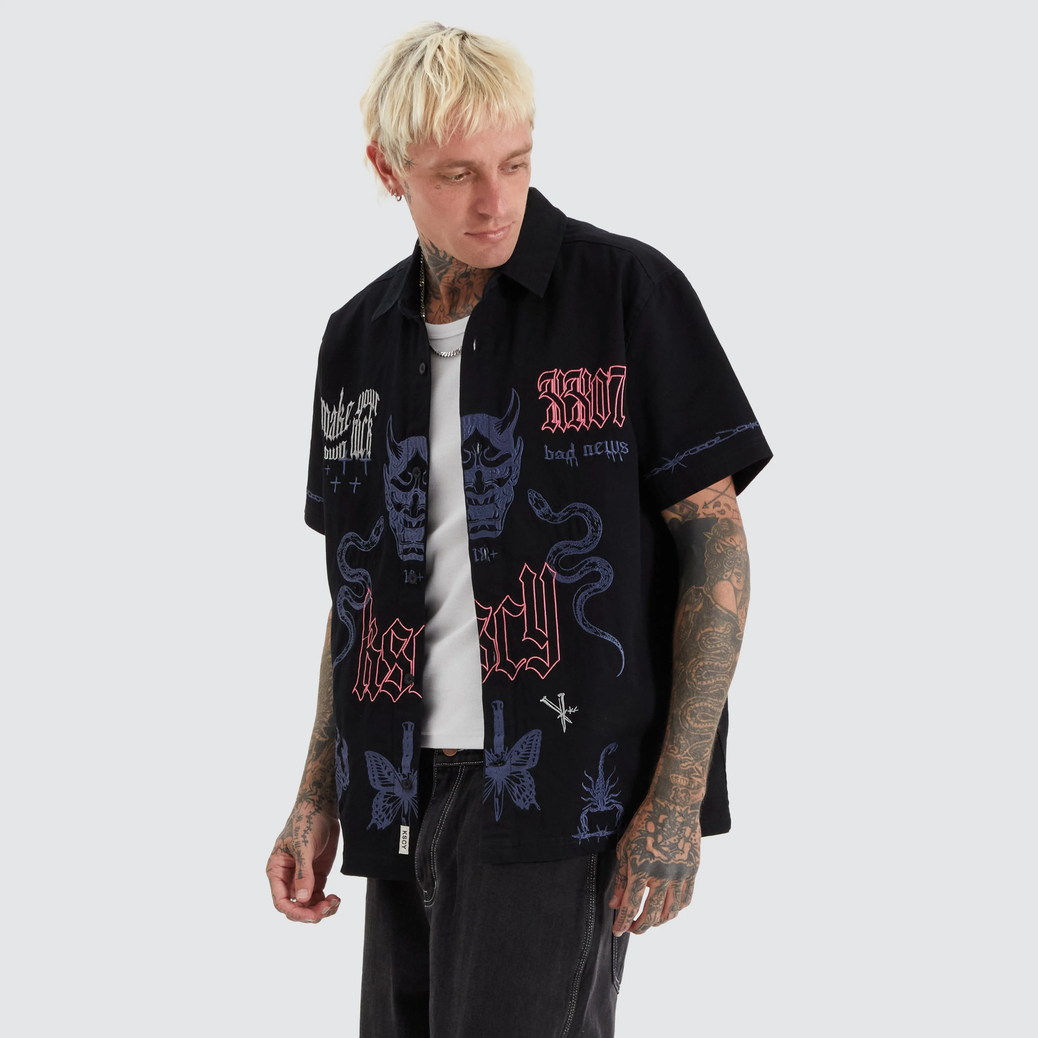 Menith Mechanic Shirt Jet Black sold by Neverland