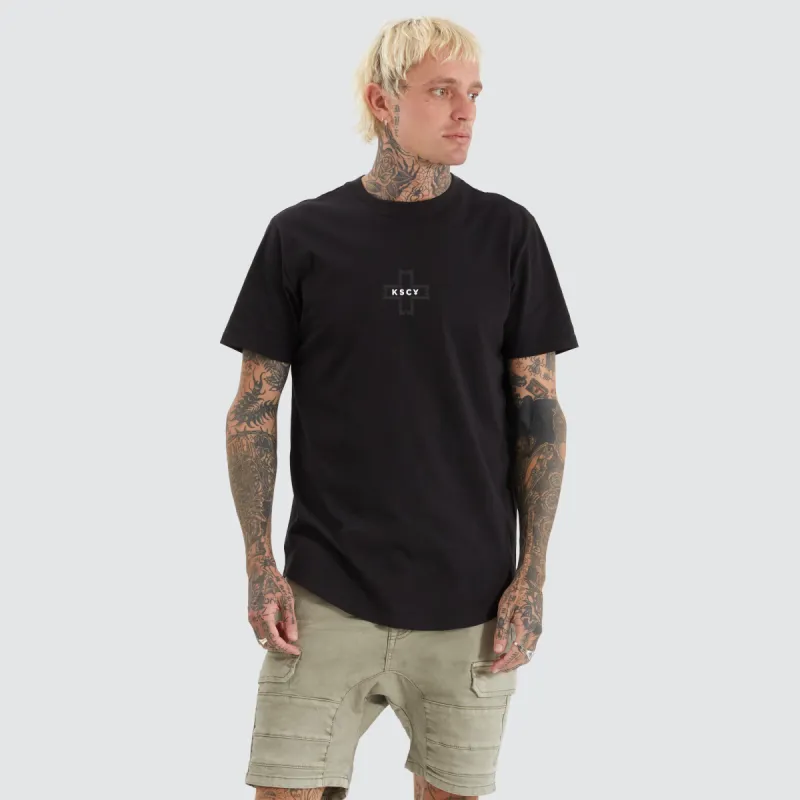 Gravel Dual Curved Tee Jet Black sold by Neverland