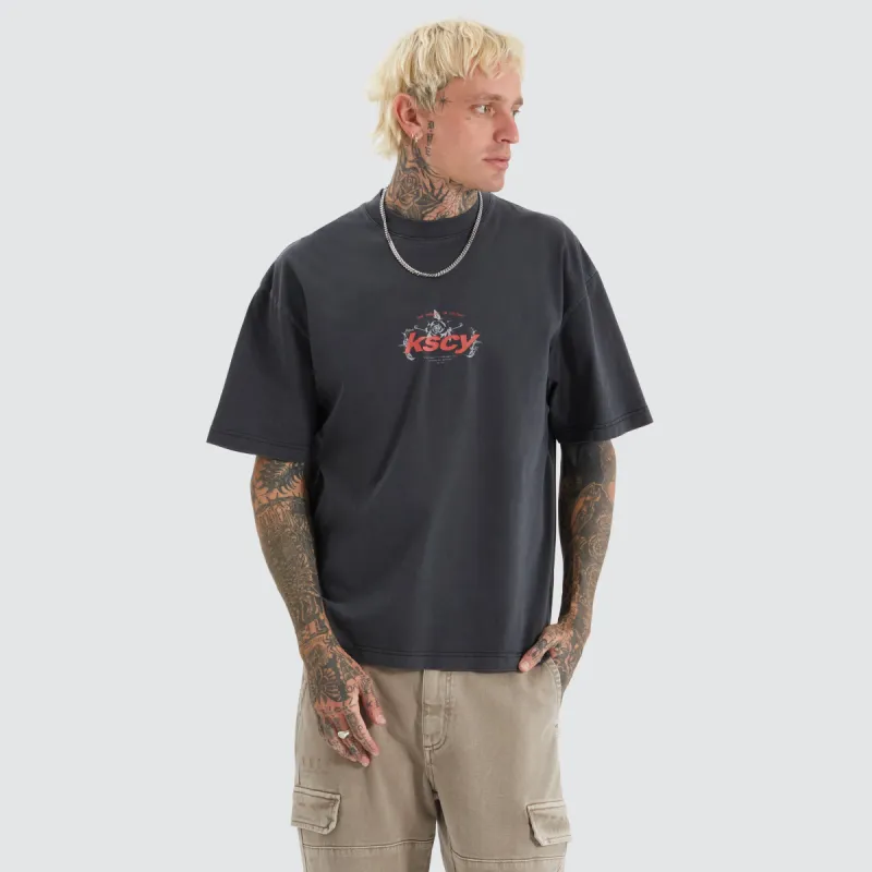 Lem Street Tee Pigment Black sold by Neverland