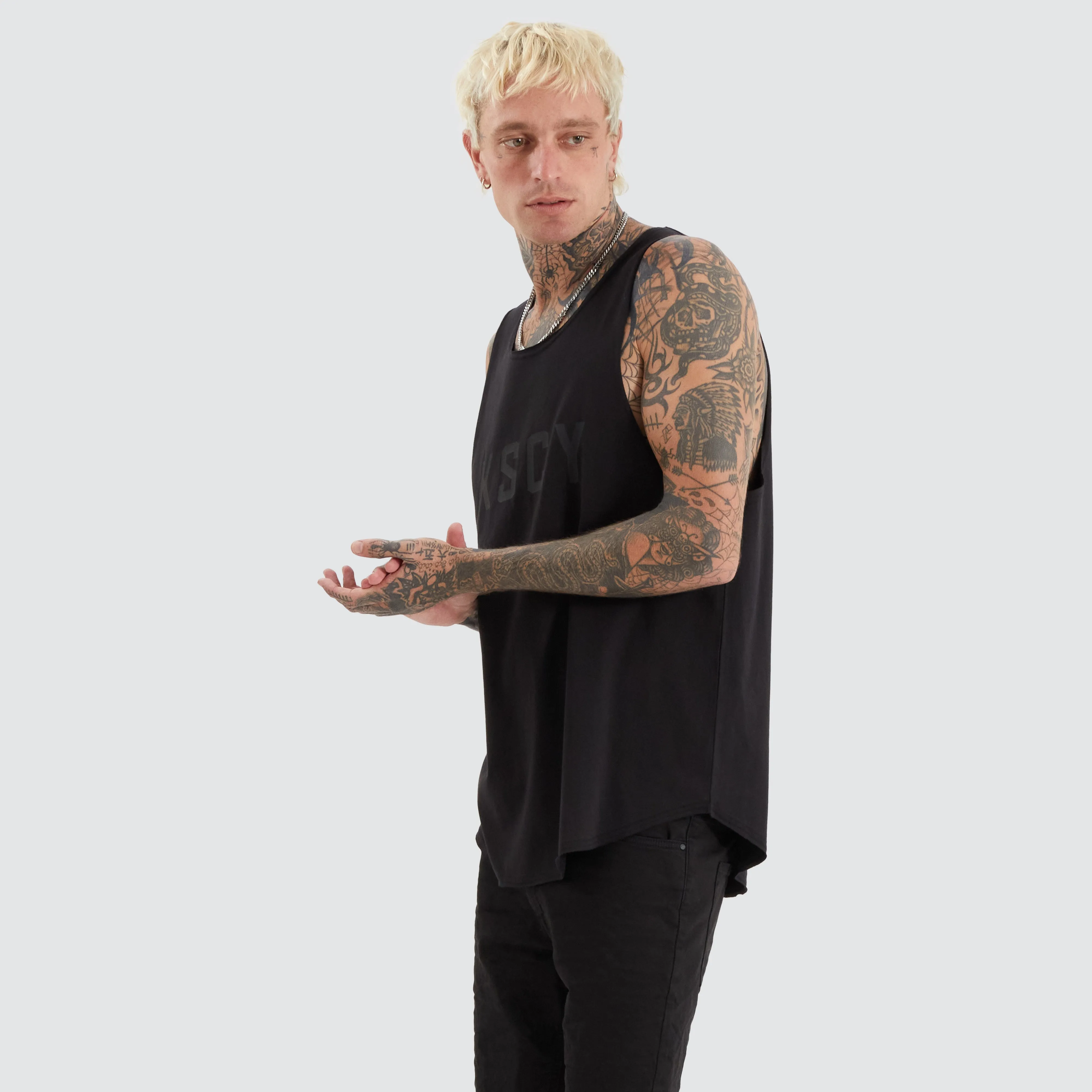 Cross Raw Muscle Tank Jet Black sold by Neverland product image thumbnail 3