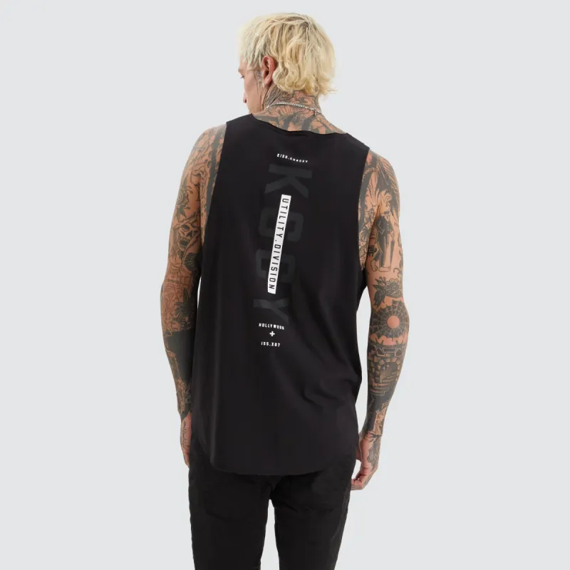 Cross Raw Muscle Tank Jet Black sold by Neverland