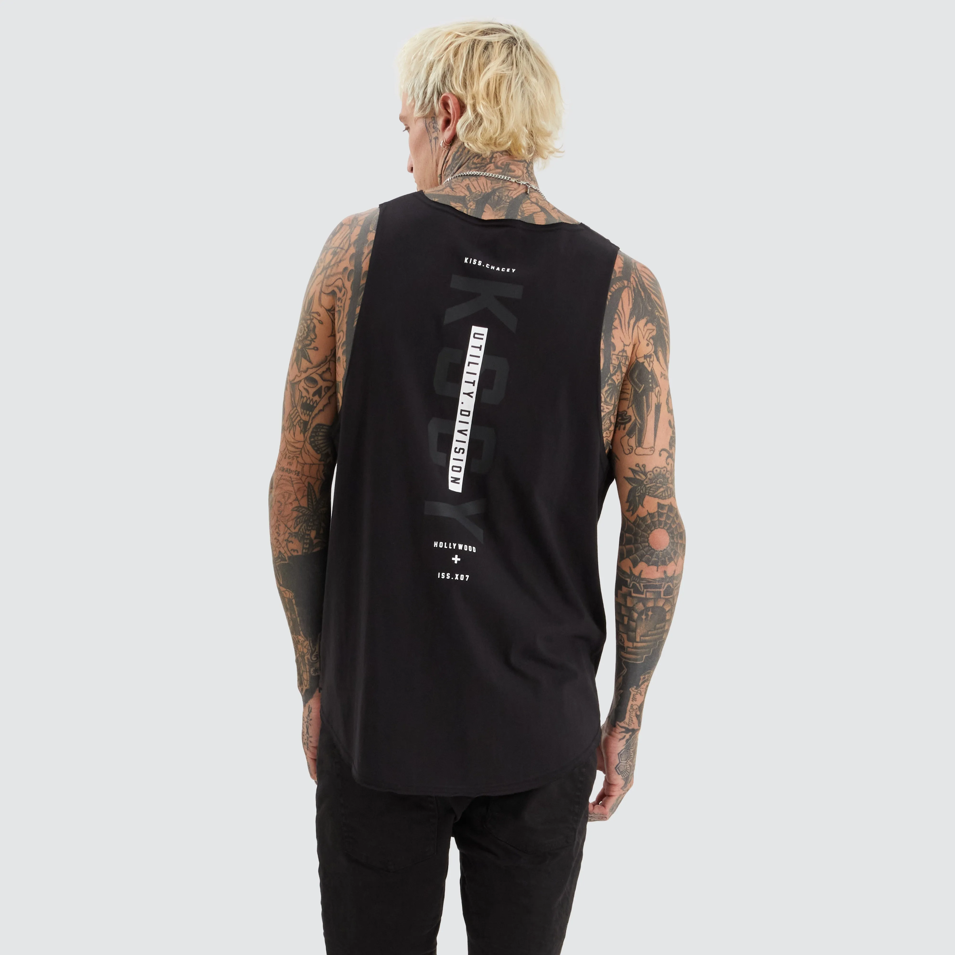 Cross Raw Muscle Tank Jet Black sold by Neverland