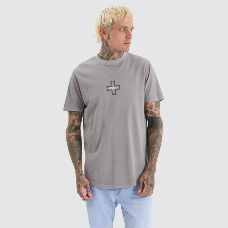 Gravel Dual Curved Tee Pigment Silver Sconce sold by Neverland