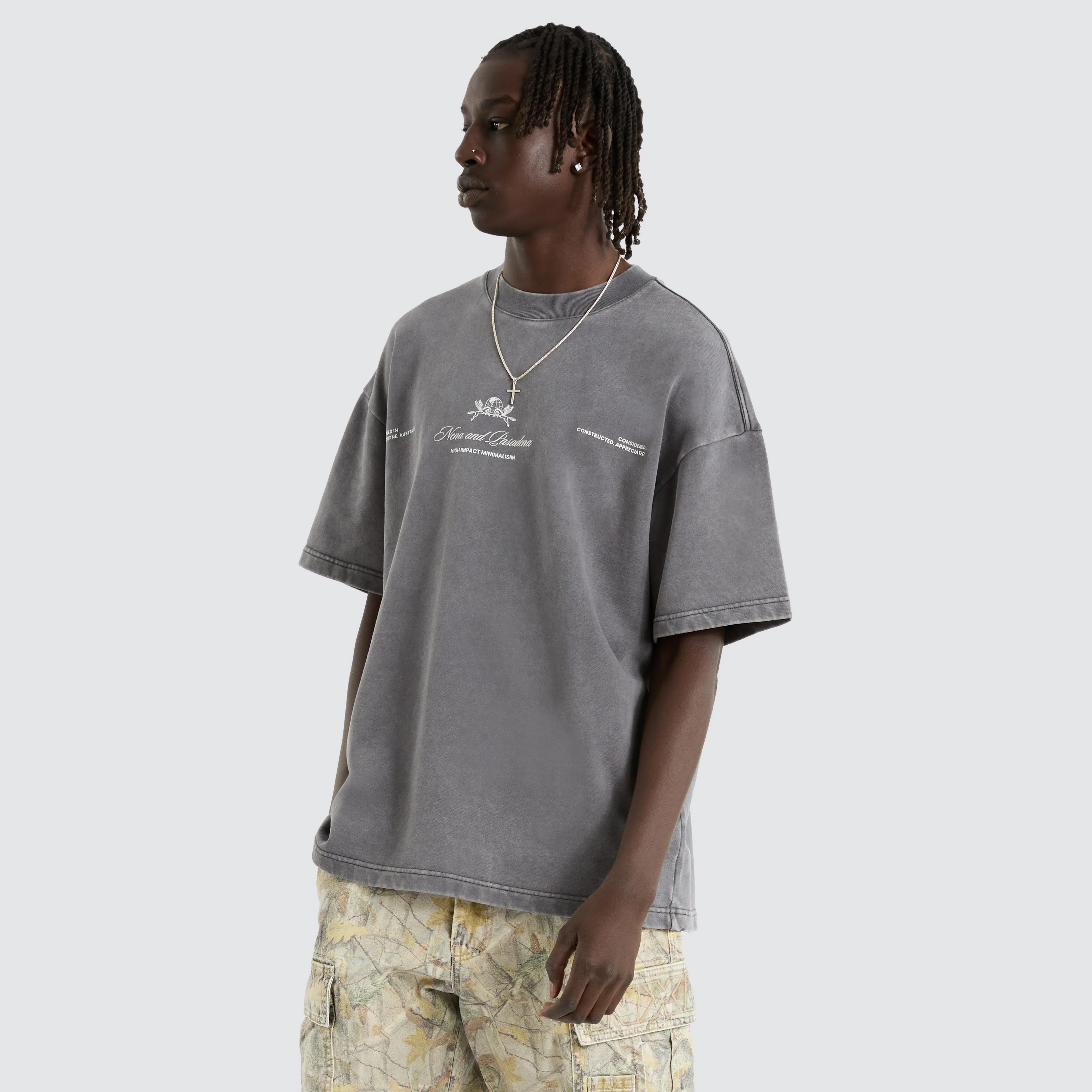 Date Night Loopback Raptor Tee Mineral Asphalt sold by Neverland product image thumbnail 4