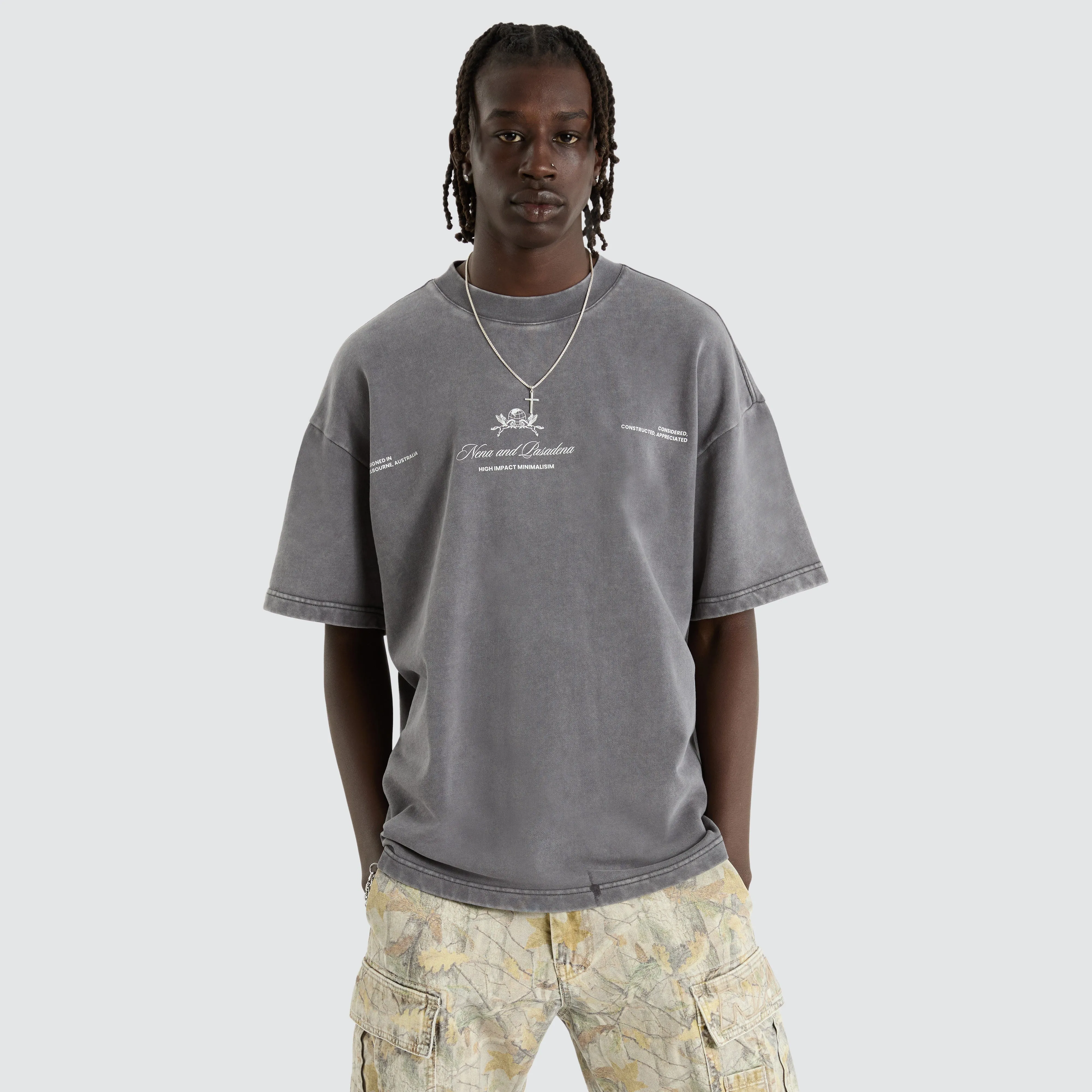 Date Night Loopback Raptor Tee Mineral Asphalt sold by Neverland product image thumbnail 3