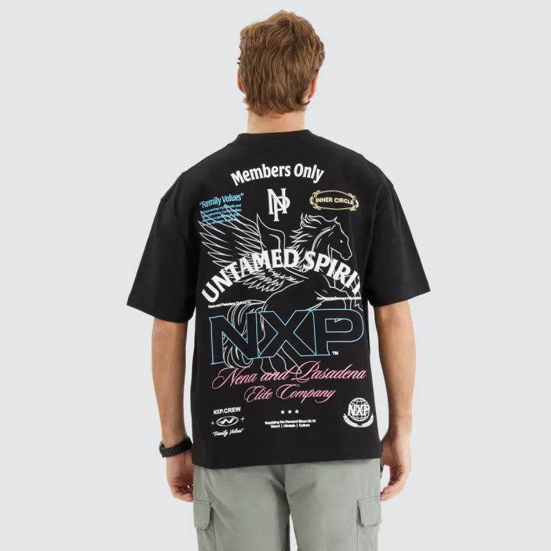 Untamed Street Tee Jet Black sold by Neverland