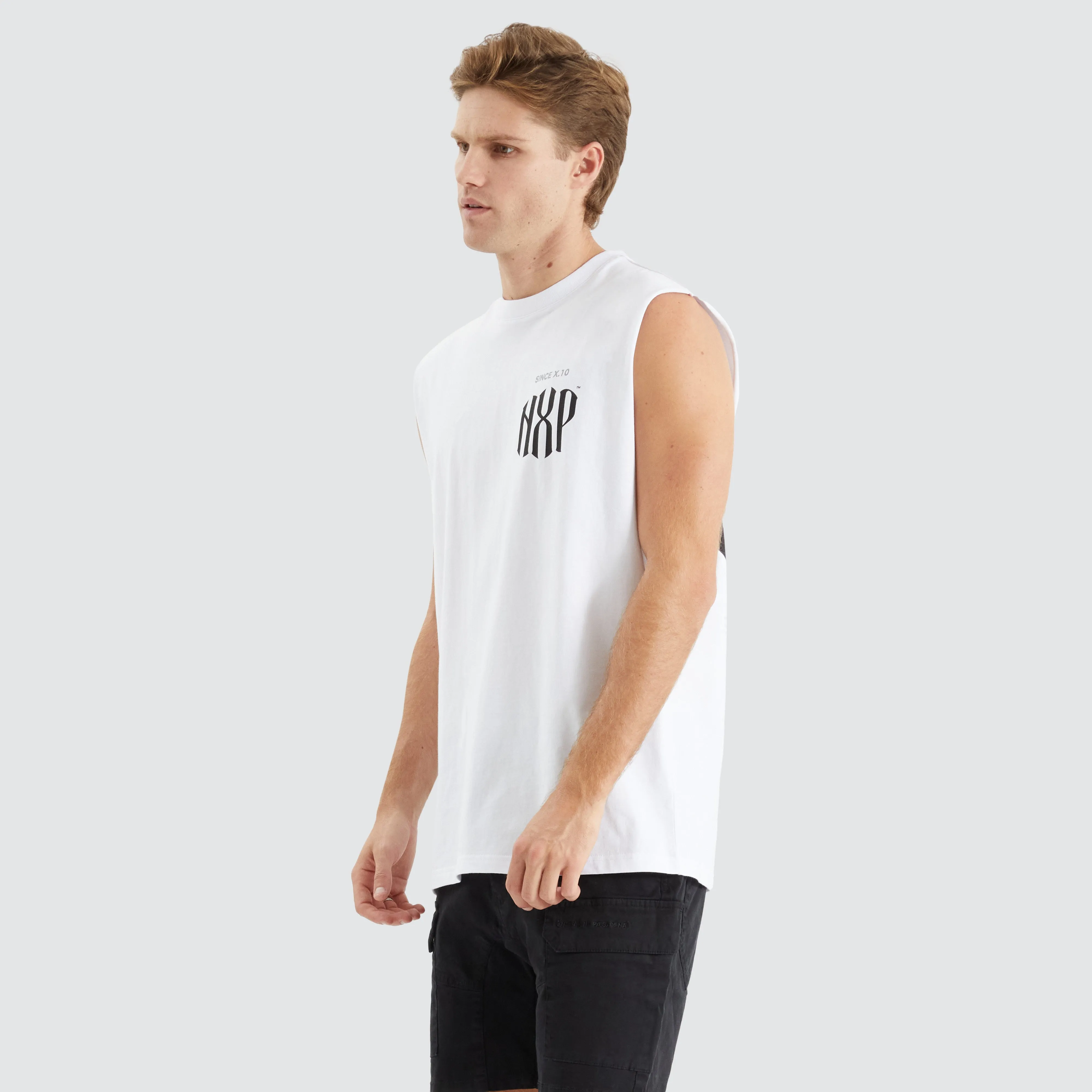 Anode Relaxed Muscle Tee Optical White sold by Neverland product image thumbnail 4