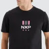 Line Dual Curved Tee Jet Black sold by Neverland