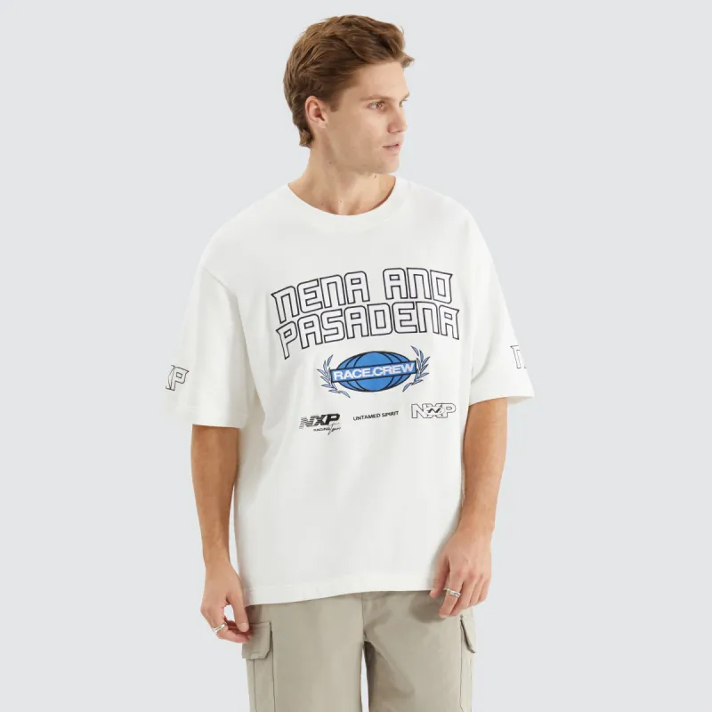 Armband Loopback Oversized Tee Natural White sold by Neverland