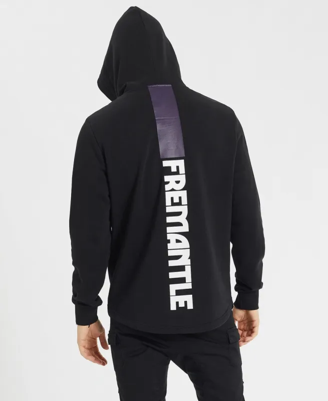 Fremantle Curved Hem Hooded Jumper Jet Black sold by Neverland