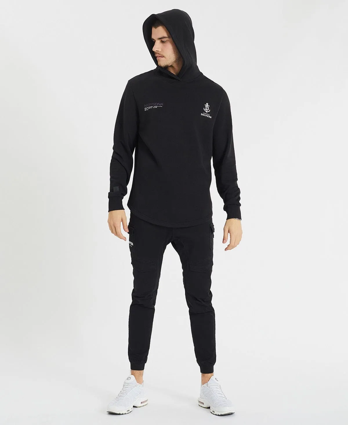 Fremantle Curved Hem Hooded Jumper Jet Black sold by Neverland product image thumbnail 5