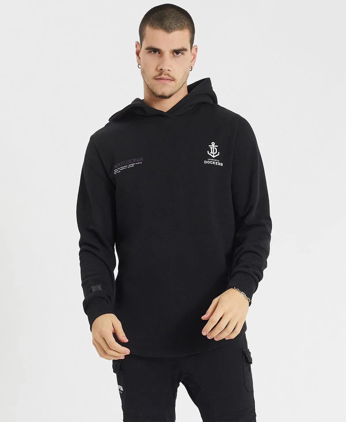 Fremantle Curved Hem Hooded Jumper Jet Black sold by Neverland product image thumbnail 2