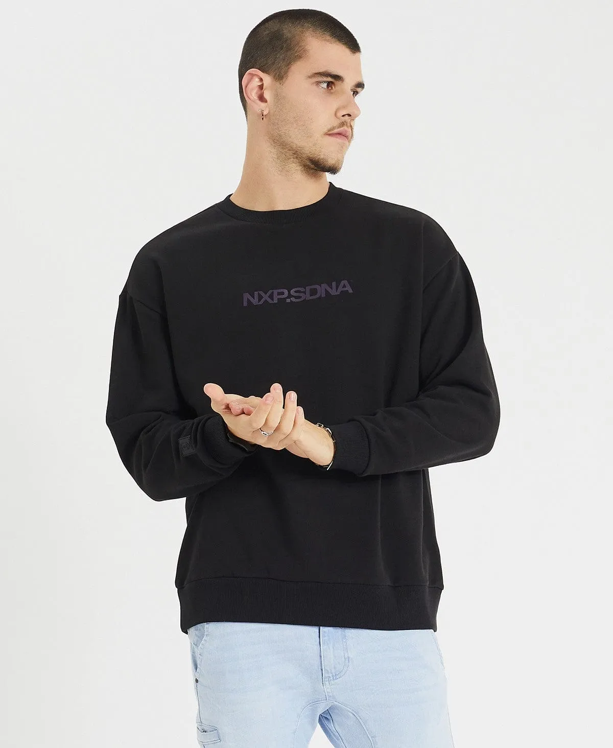 Fremantle Relaxed Crew Jumper Jet Black sold by Neverland product image thumbnail 5