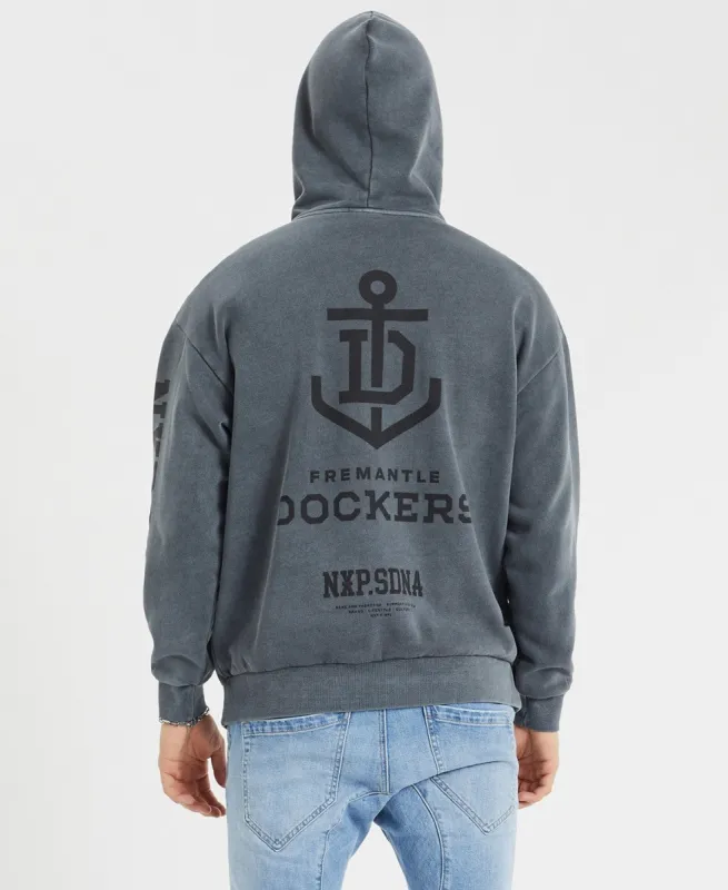 Fremantle Relaxed Hoodie Pigment Charcoal Grey sold by Neverland