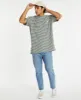 Pique Graffiti Stripe Short Sleeve T-Shirt Sage Green sold by Neverland