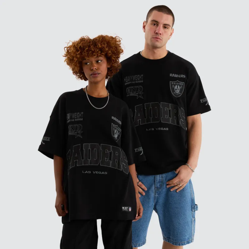 Las Vegas Raiders NFL Blacked Out Loopback Raptor Tee Jet Black sold by Neverland